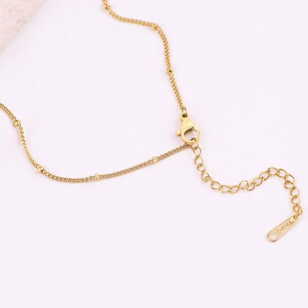 Mother Of Pearl Heart Initial Necklace - Image 6