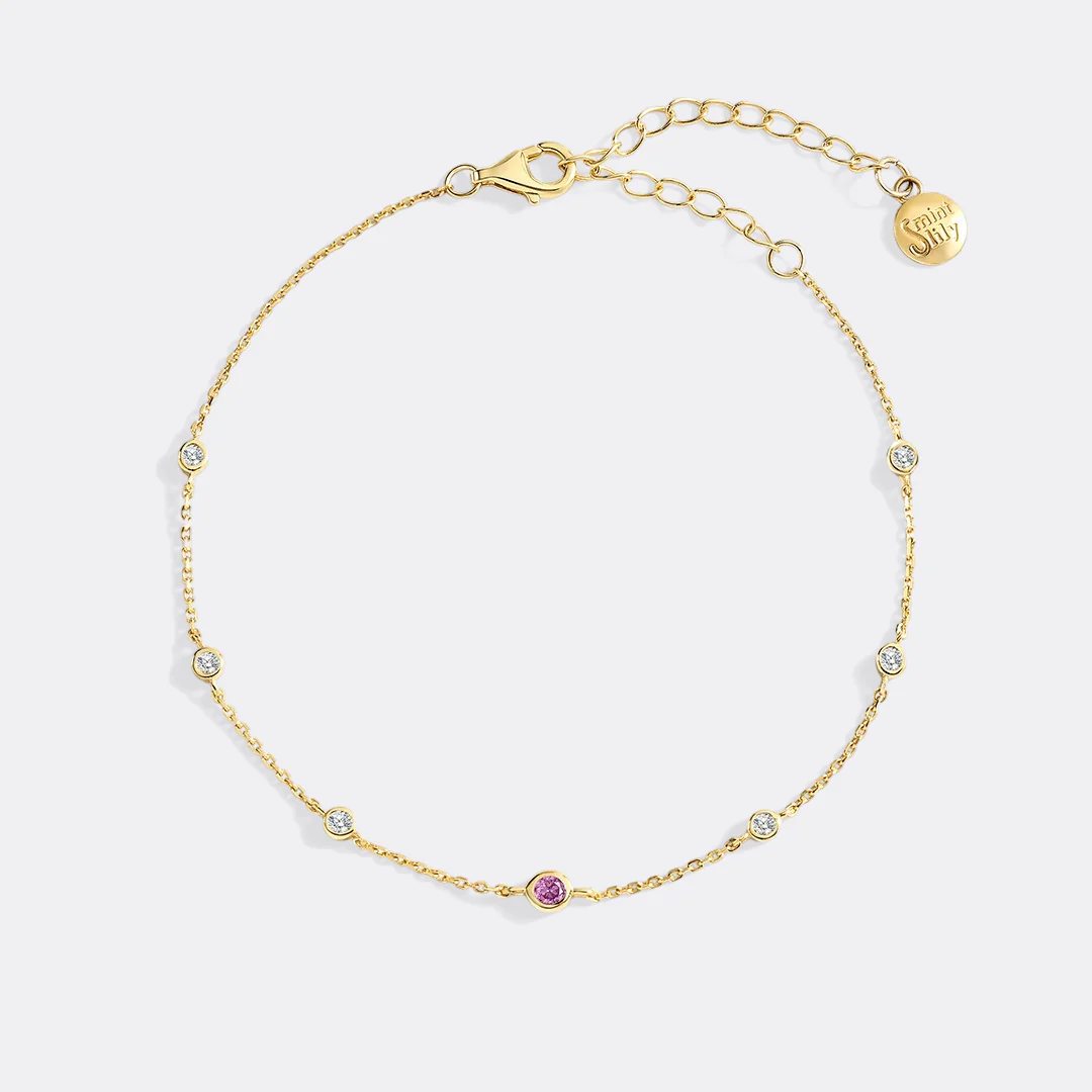 October Birthstone Station Bracelet - Image 3