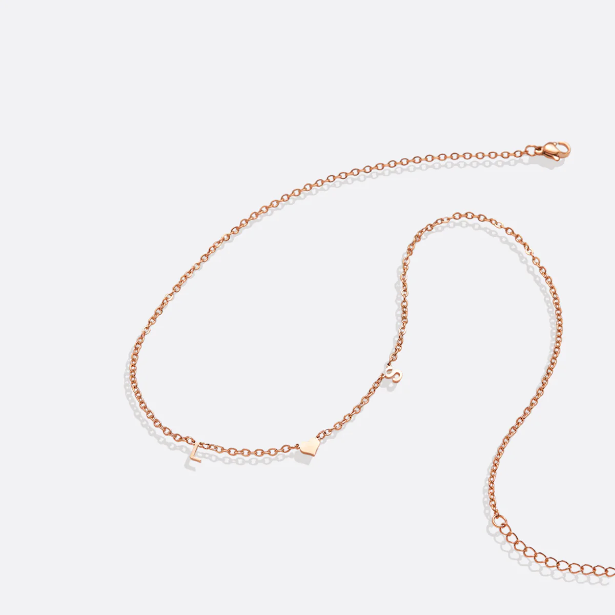 One Heart Initial Necklace - Image 15