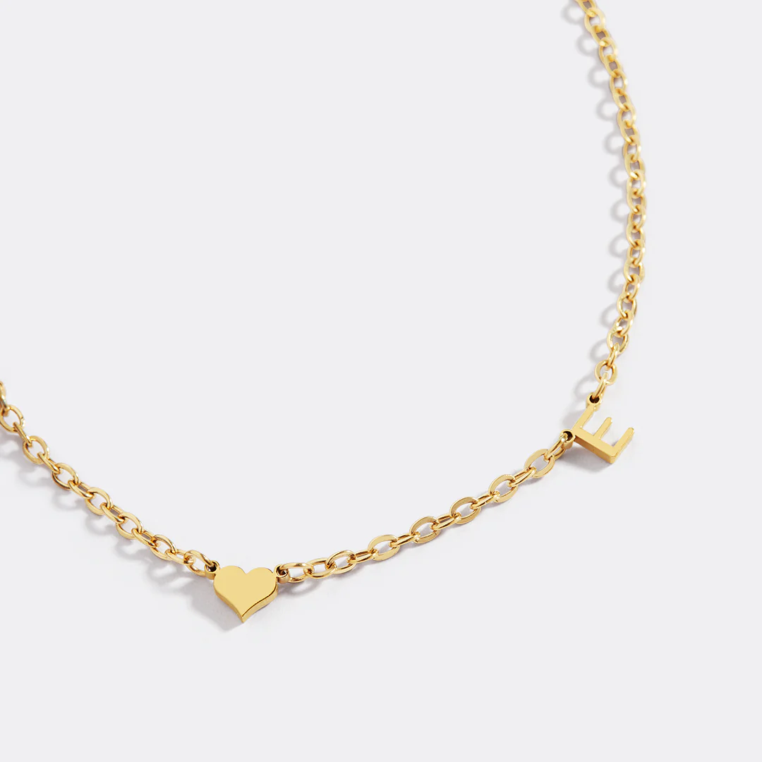 One Heart Initial Necklace - Image 17