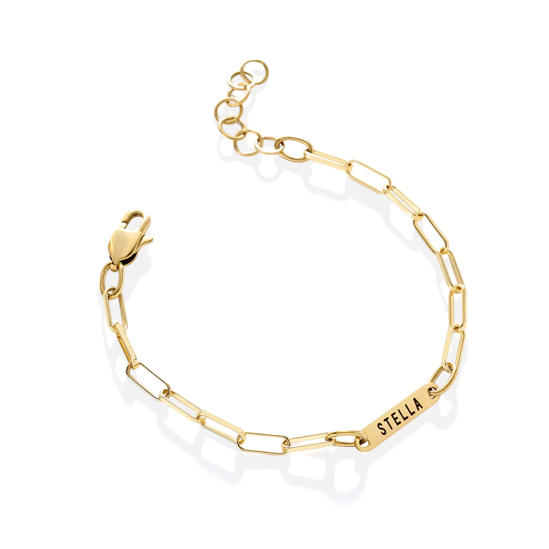 Personalized Paperclip Name Bracelet - Image 3