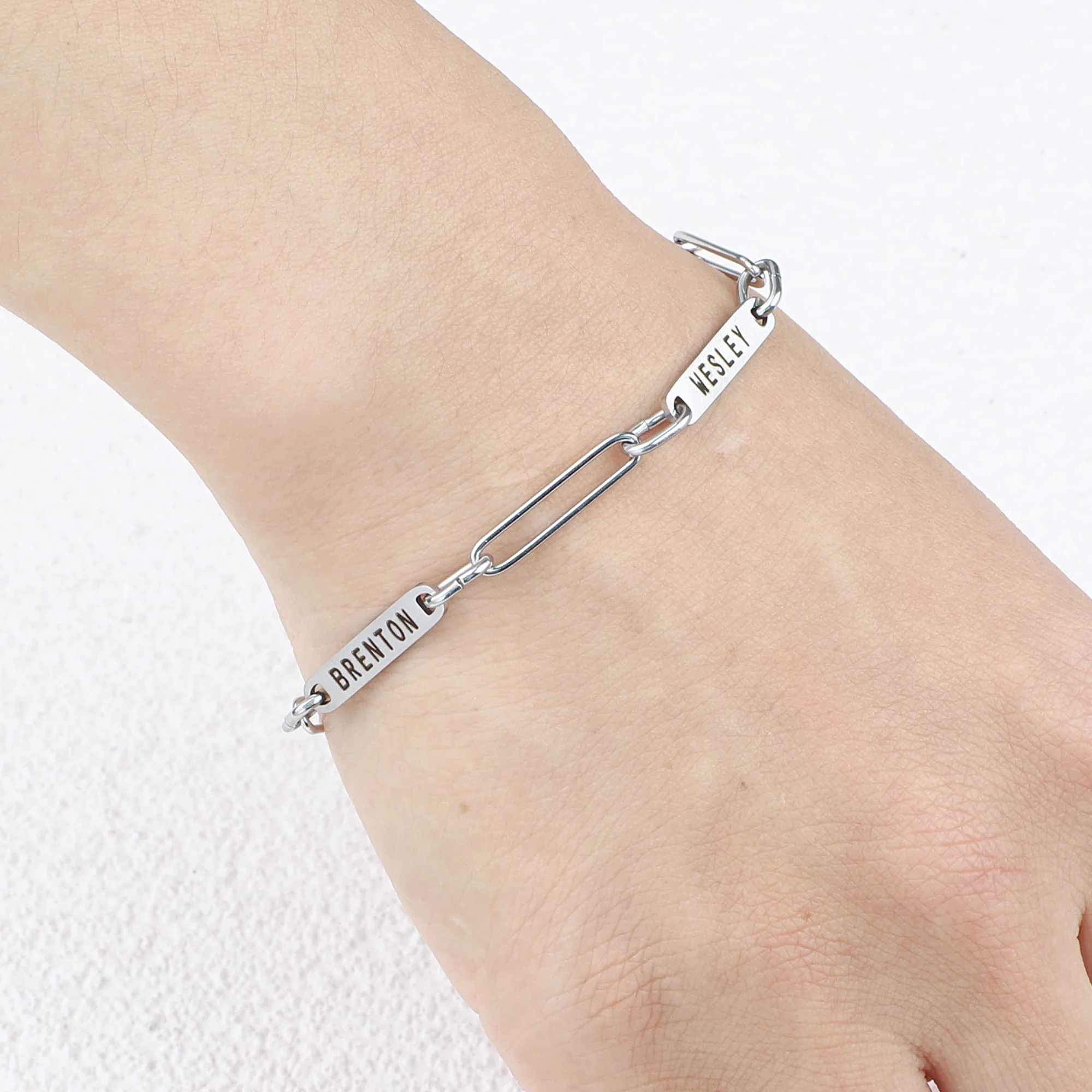 Personalized Paperclip Name Bracelet - Image 34