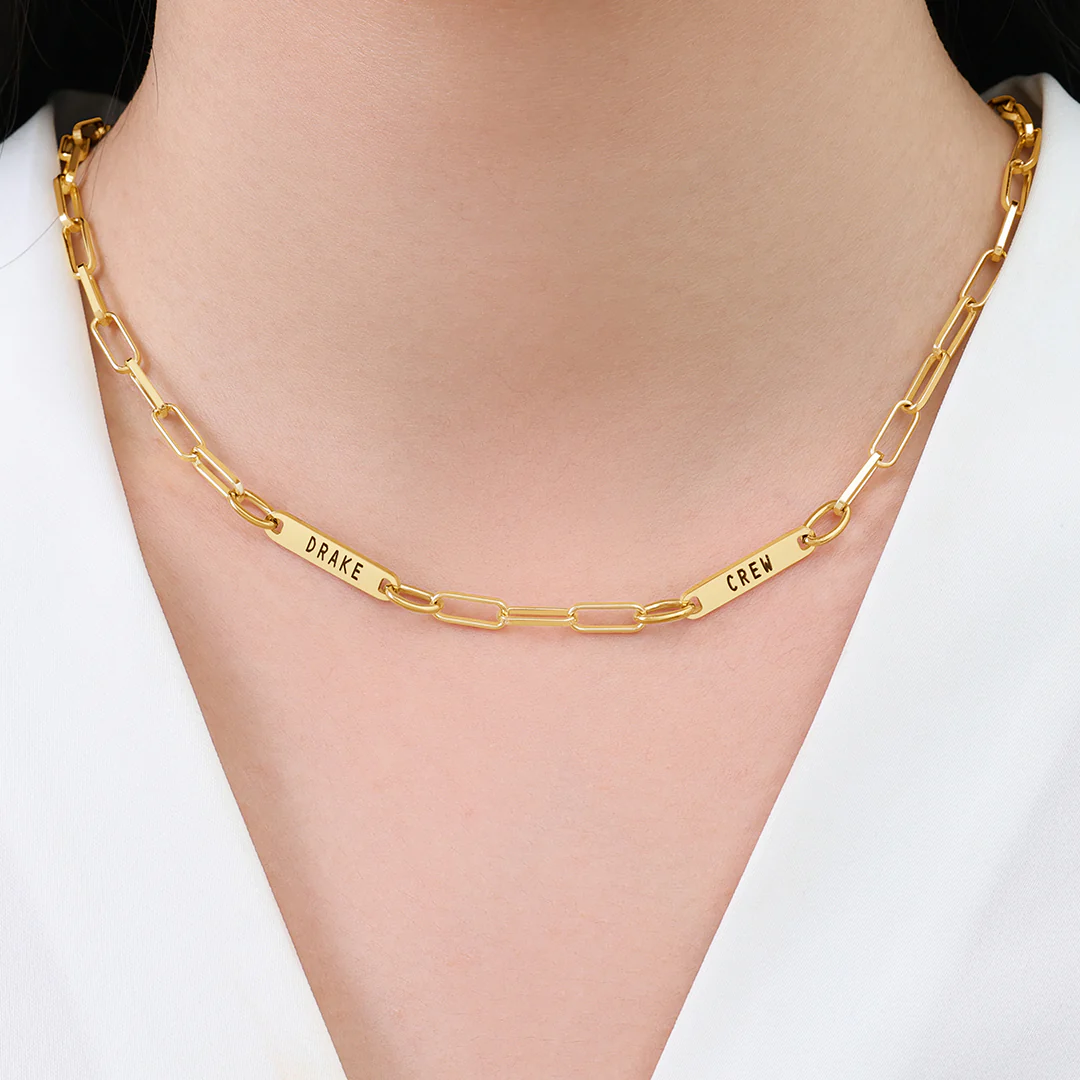 Paperclip Necklace With Personalized Names - Image 54