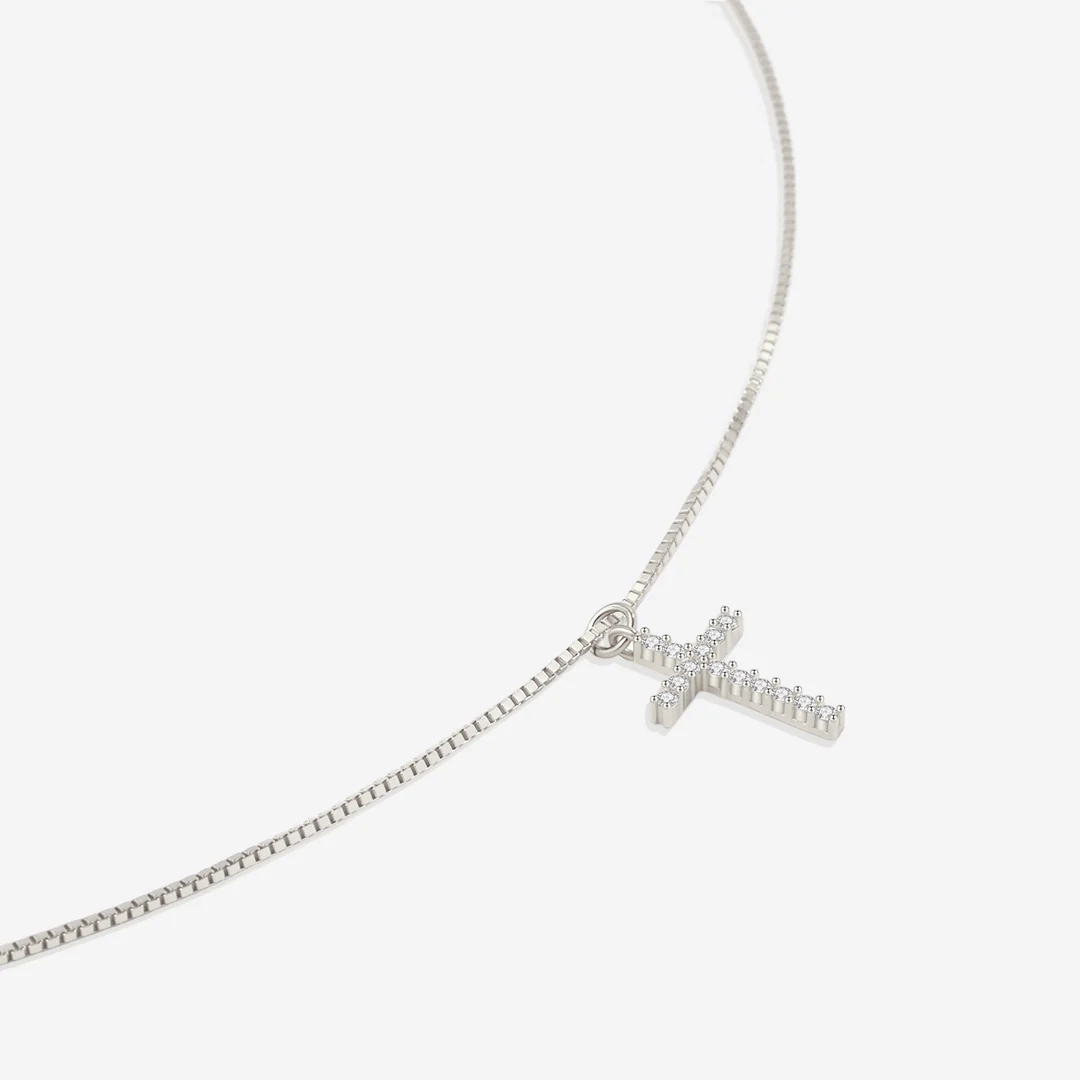 Pave Cross Necklace - Image 14
