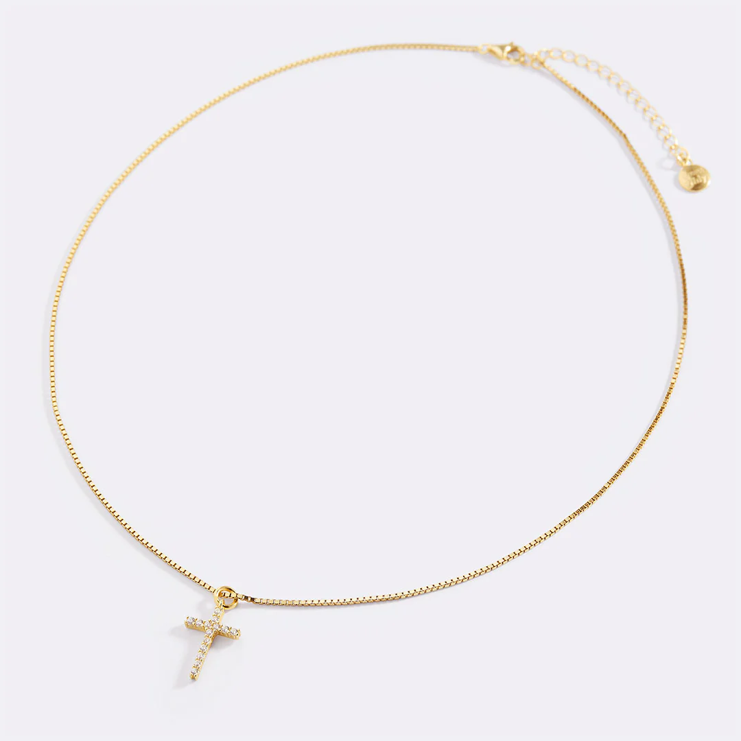 Pave Cross Necklace - Image 4