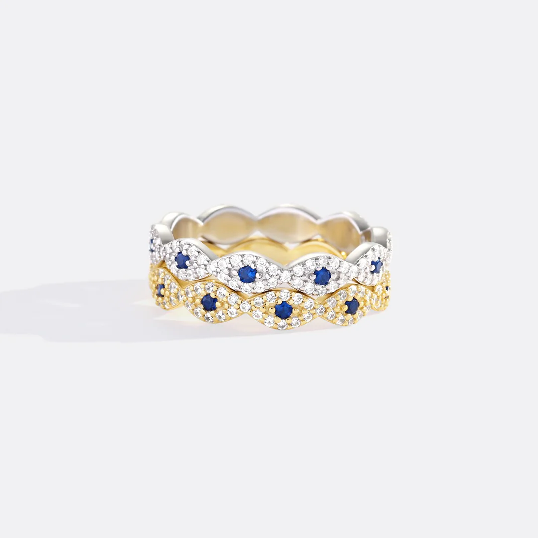 Pave Evil Eye Ring - Image 8