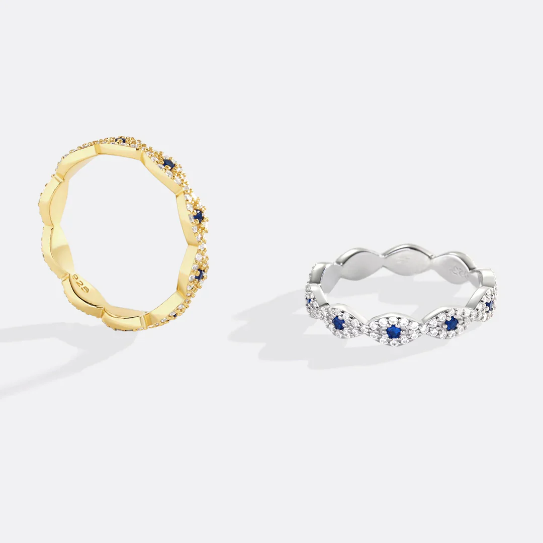 Pave Evil Eye Ring - Image 9