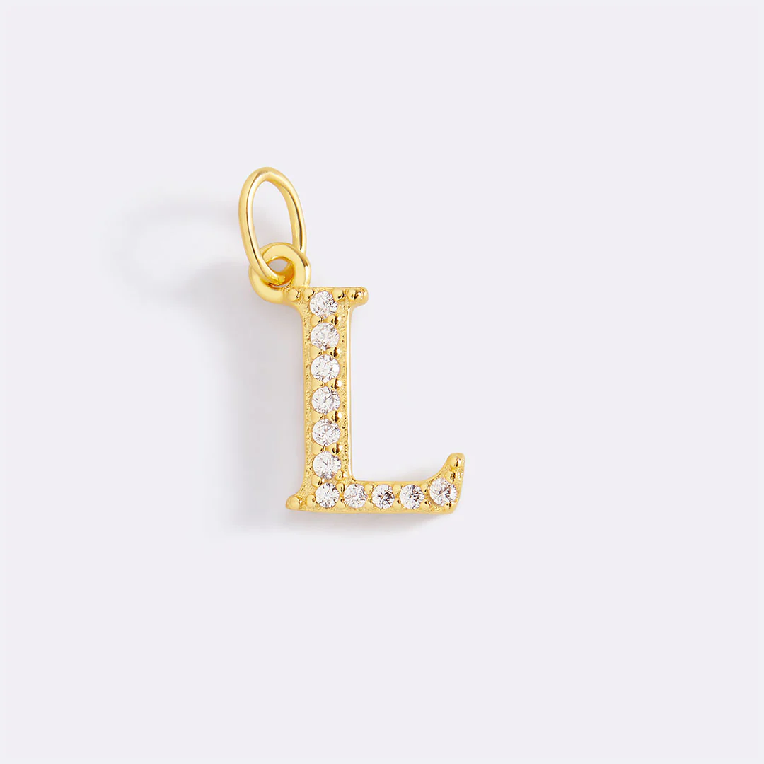 Dainty Pave Initial Charm - Image 66