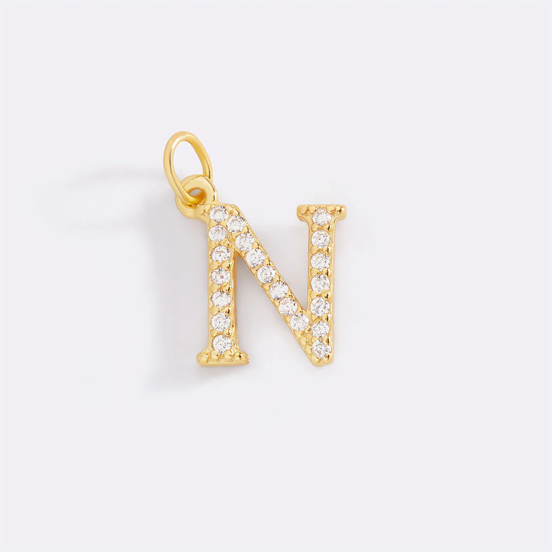 Dainty Pave Initial Charm - Image 68