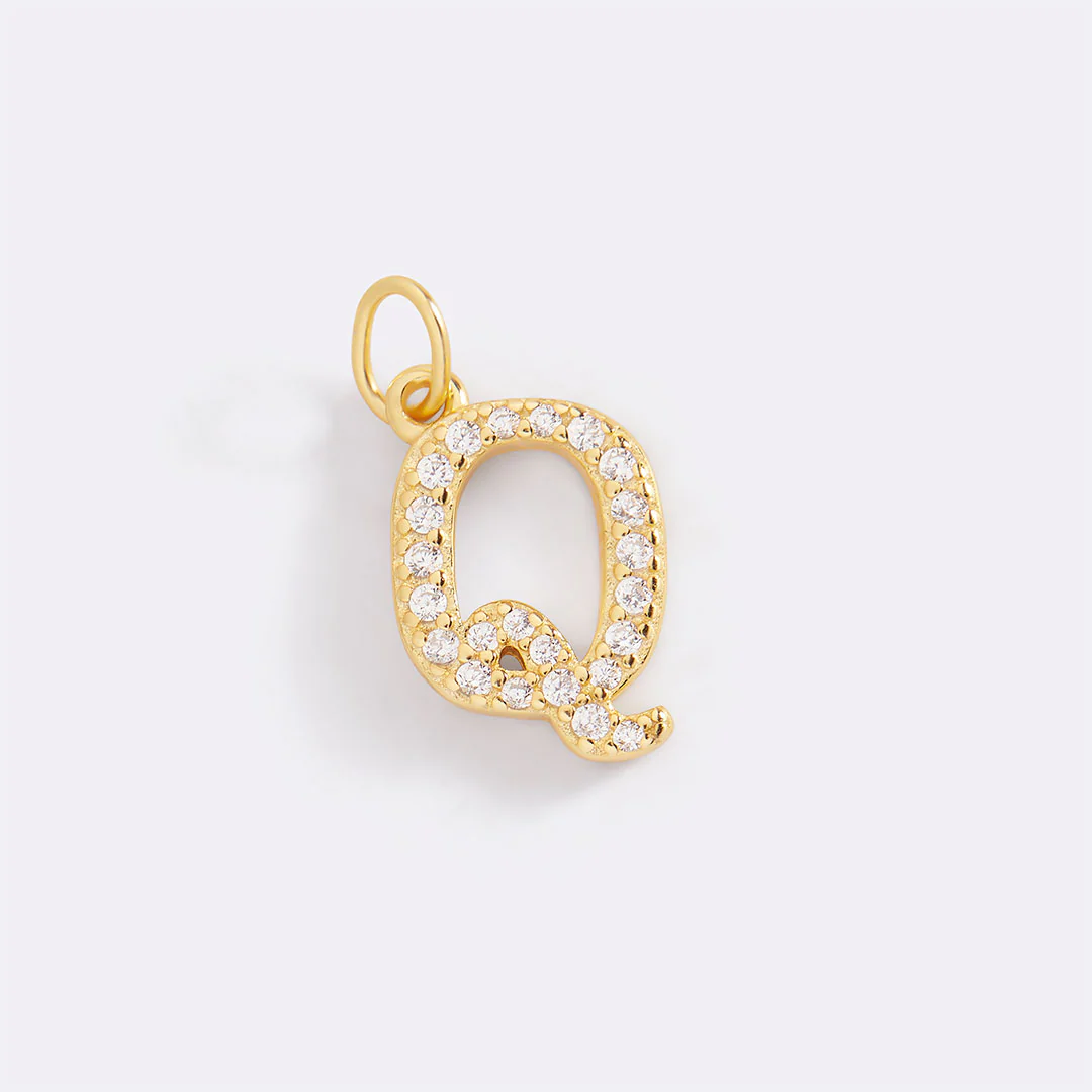 Dainty Pave Initial Charm - Image 71