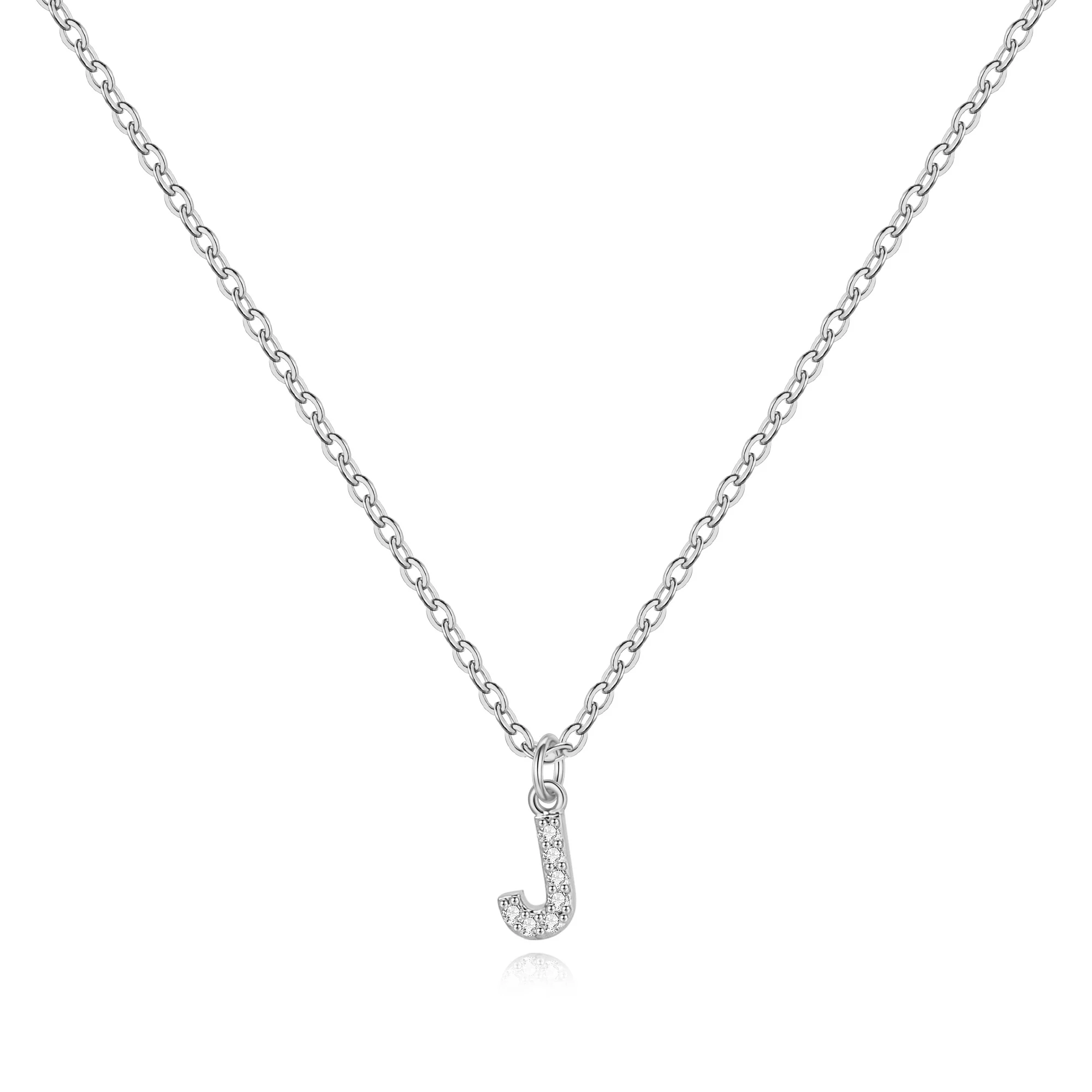 Pavé Uppercase Initial Necklace - Image 56
