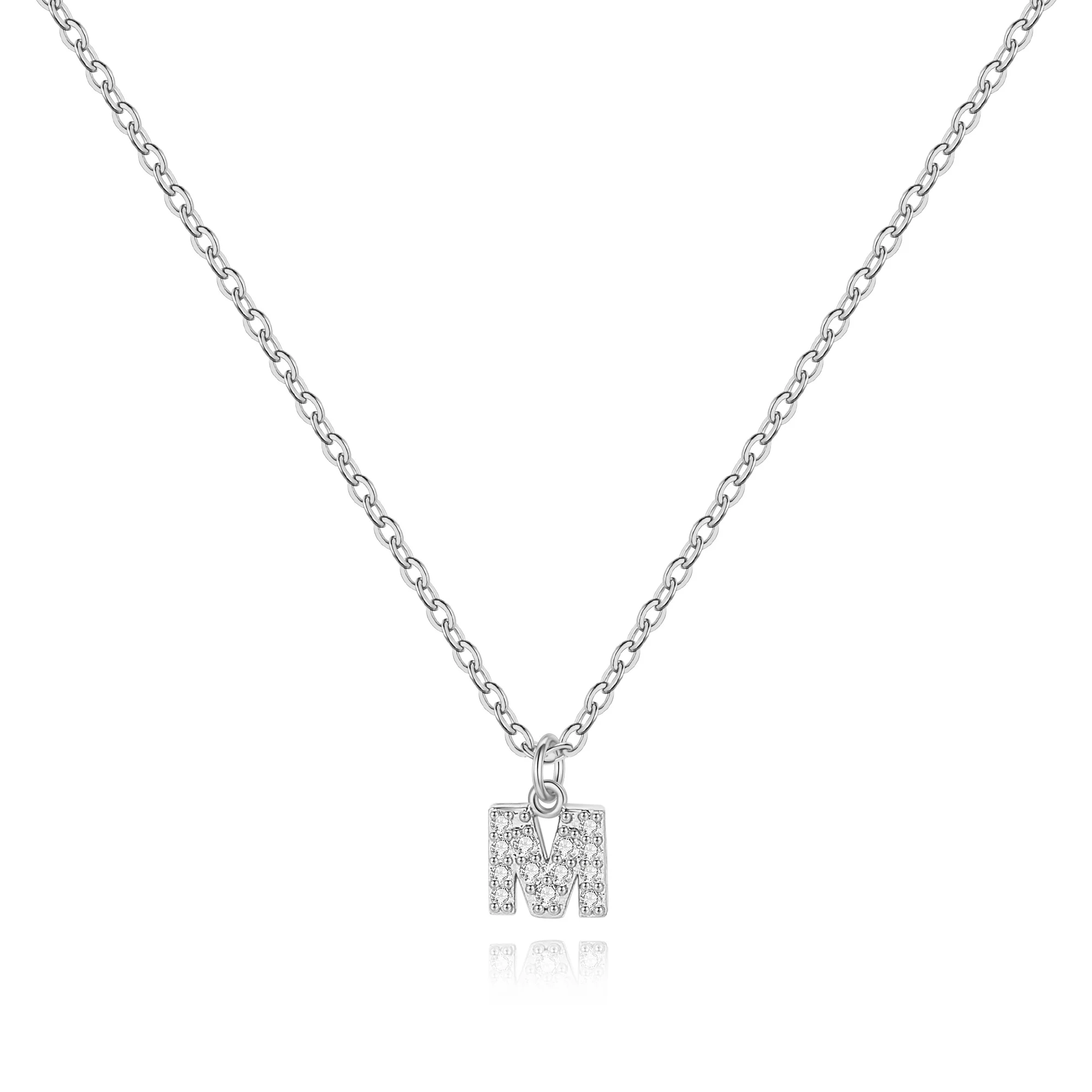 Pavé Uppercase Initial Necklace - Image 59