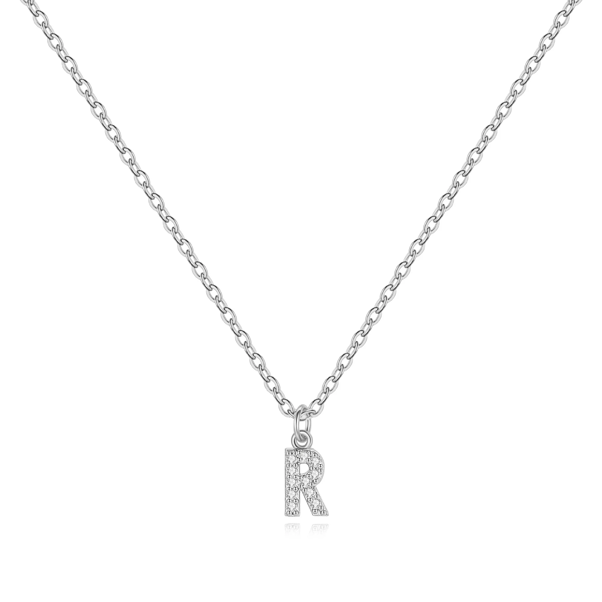 Pavé Uppercase Initial Necklace - Image 64