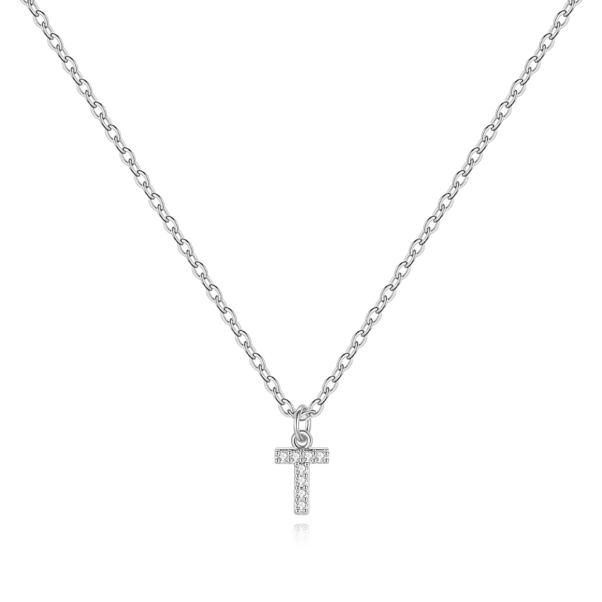 Pavé Uppercase Initial Necklace - Image 66