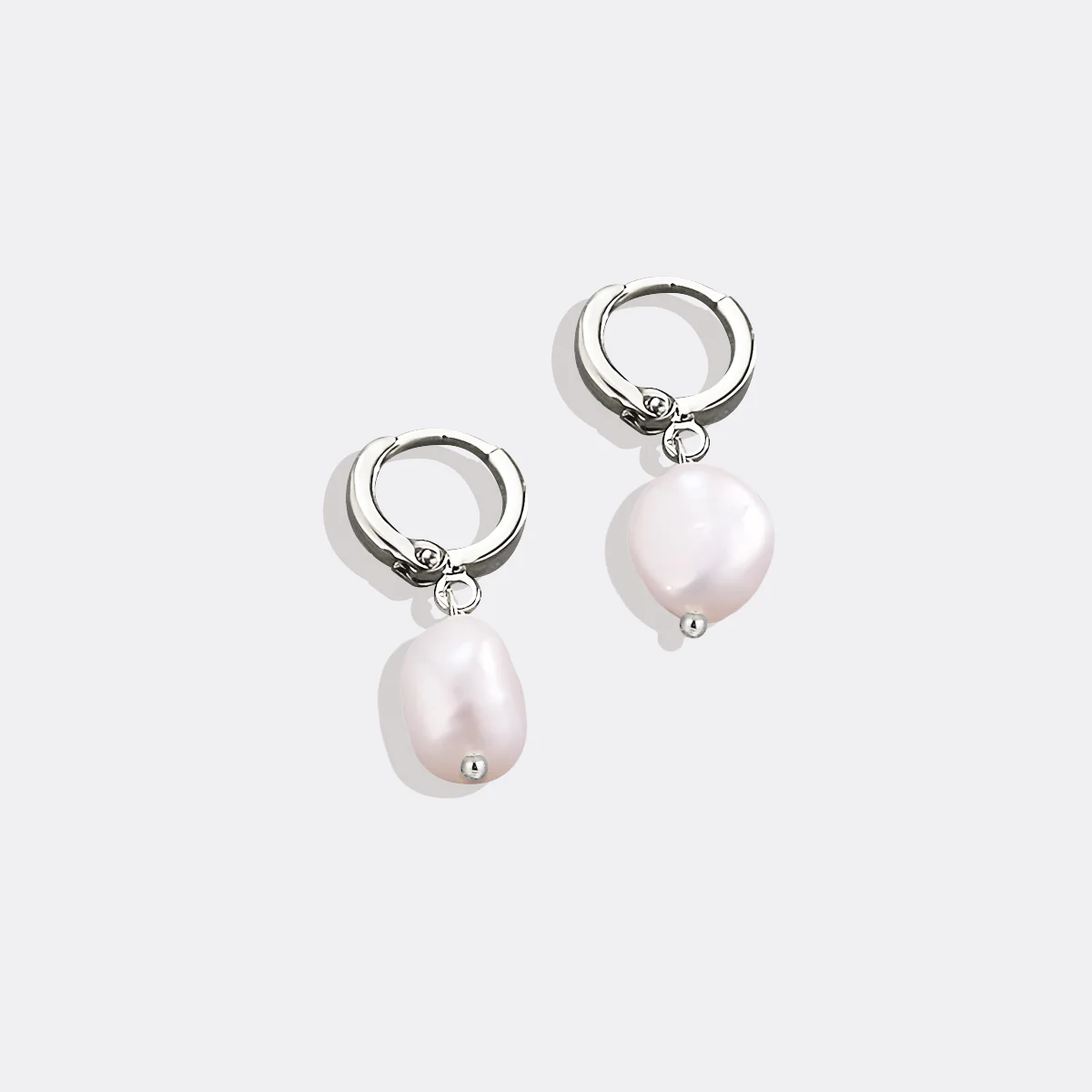 Freshwater Pearl Drop Huggie Earrings - Image 19