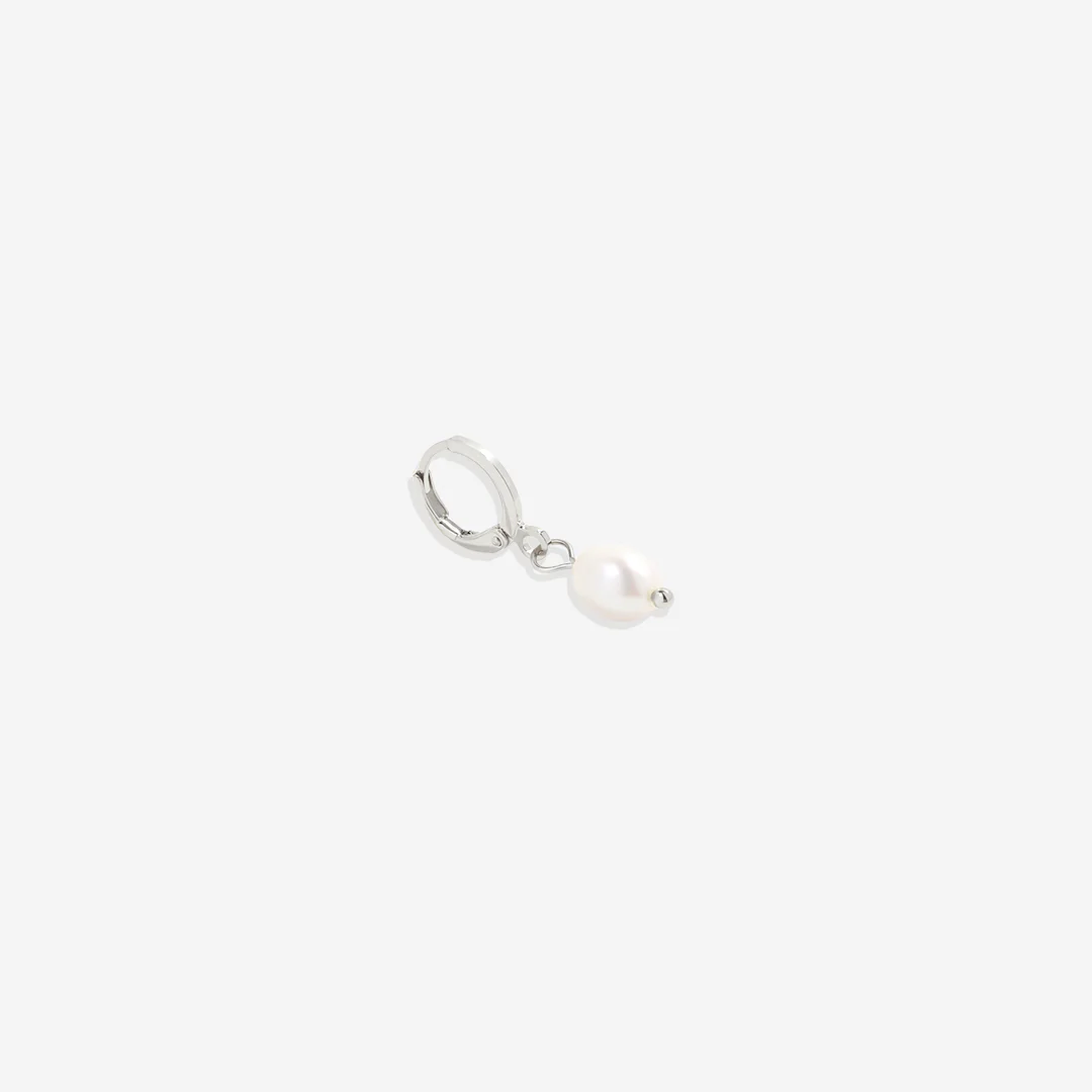 Freshwater Pearl Drop Huggie Earrings - Image 35