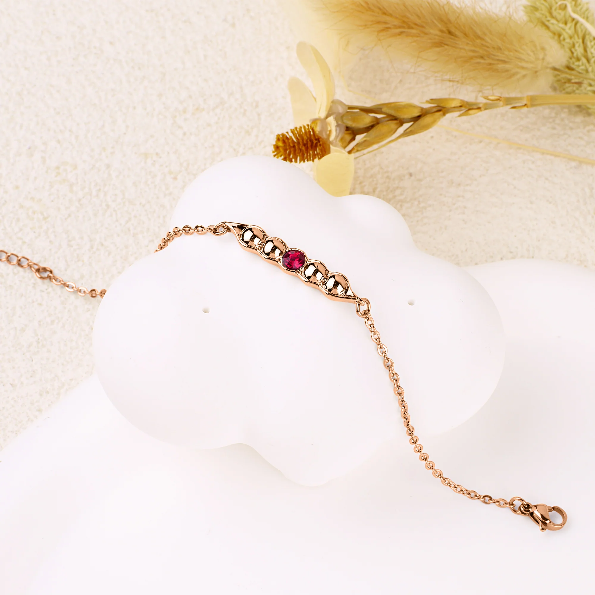 Peas in a Pod Birthstone Bracelet - Image 12