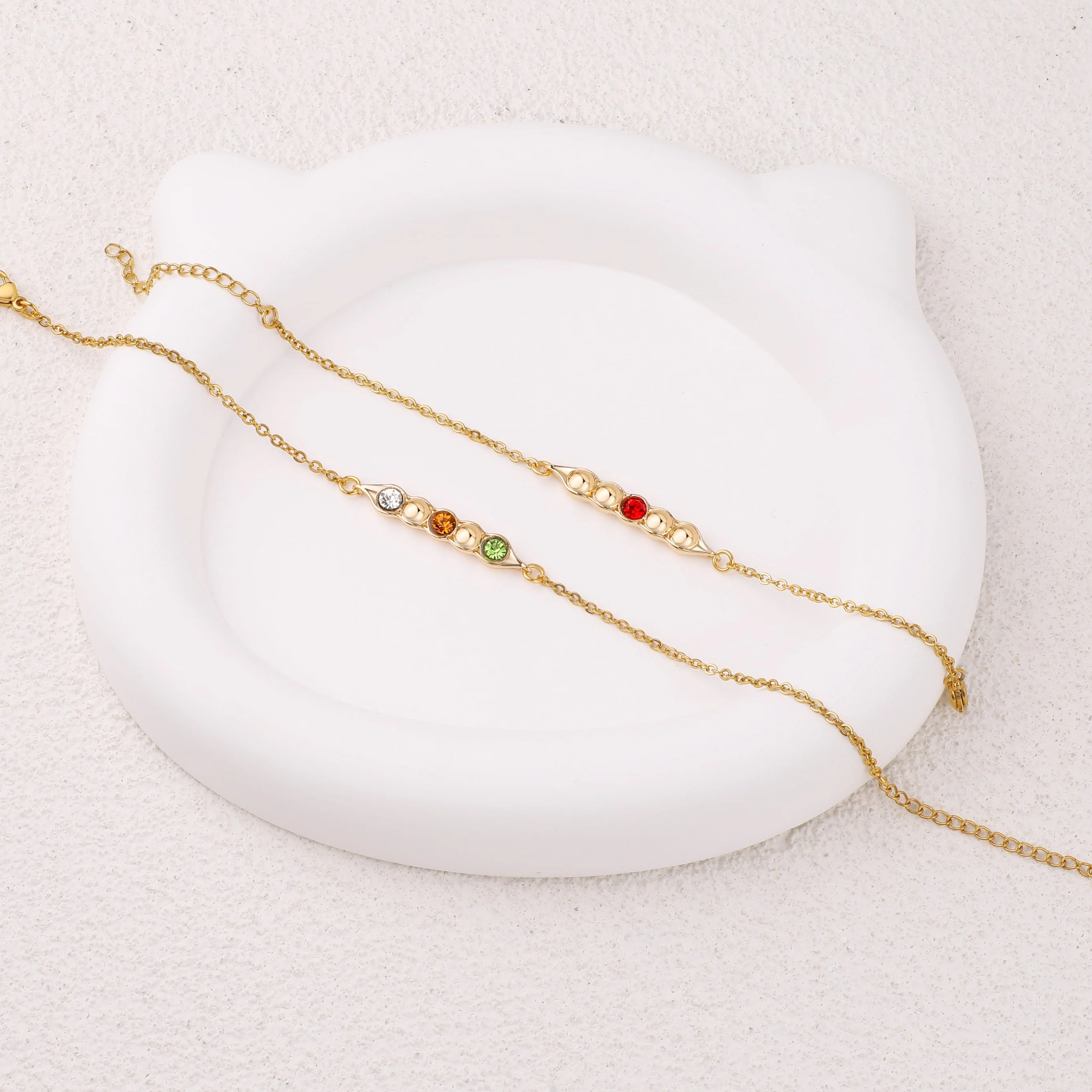 Peas in a Pod Birthstone Bracelet - Image 18