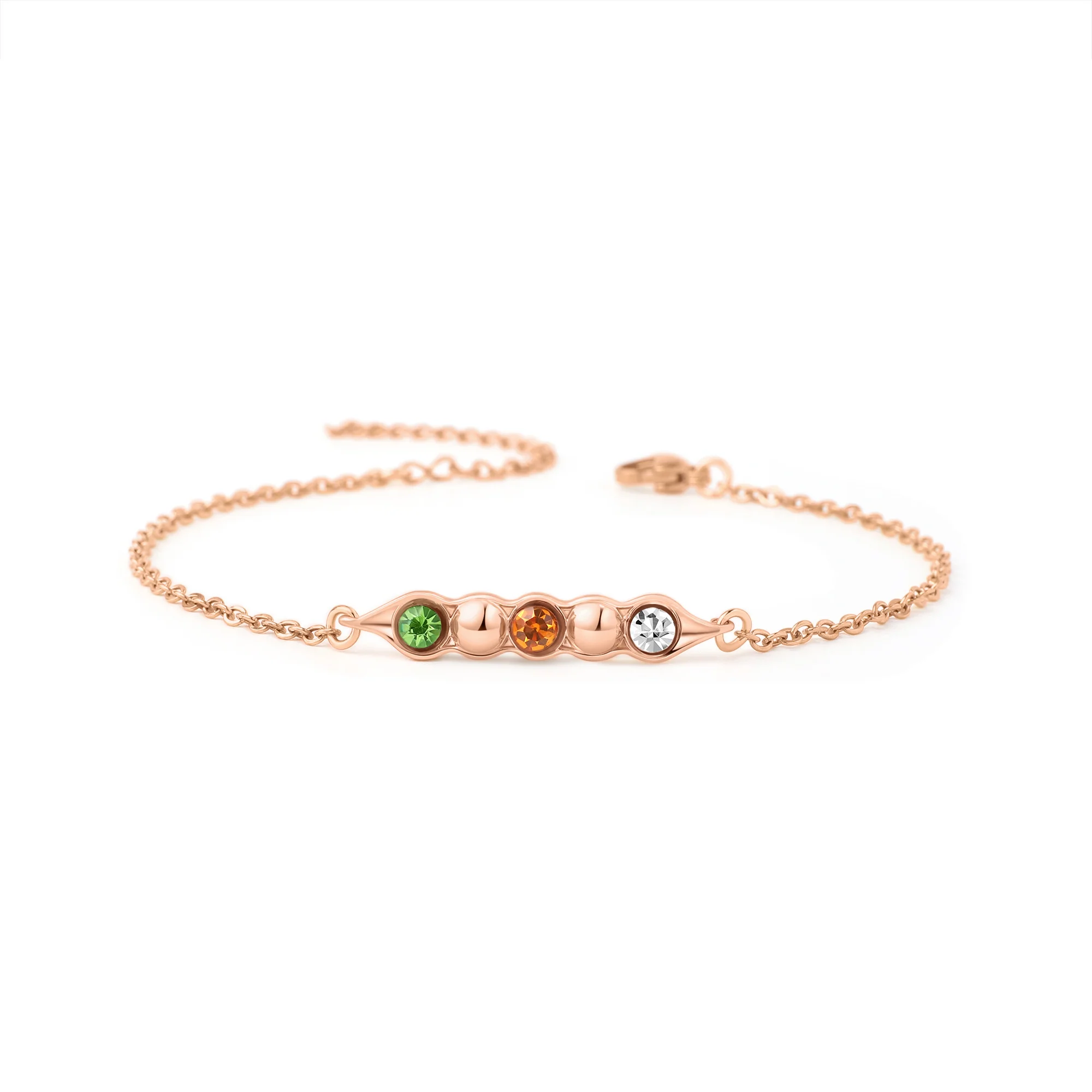 Peas in a Pod Birthstone Bracelet - Image 26