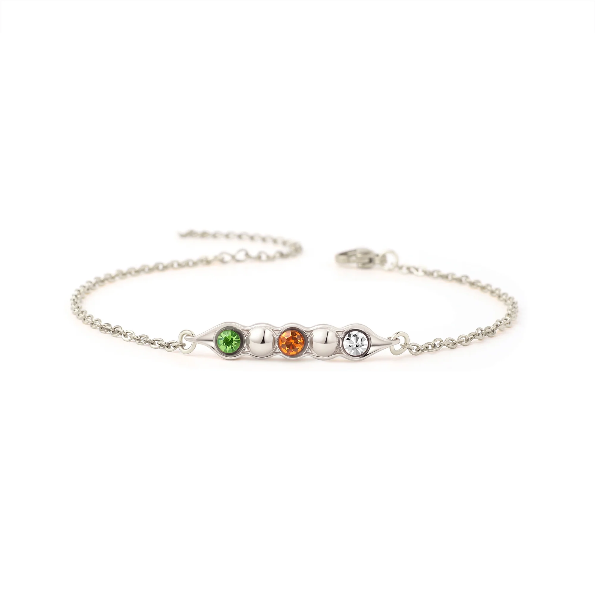 Peas in a Pod Birthstone Bracelet - Image 27