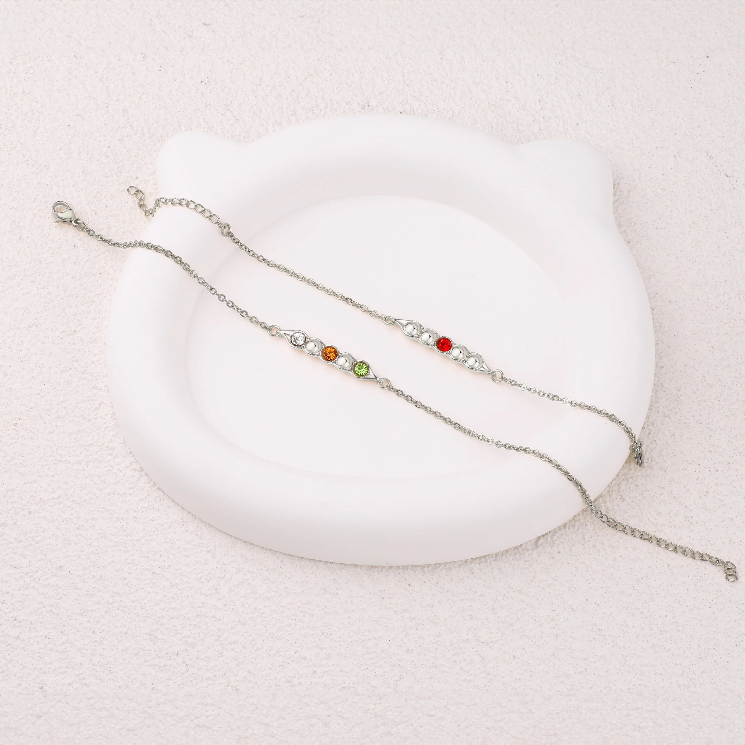 Peas in a Pod Birthstone Bracelet - Image 30