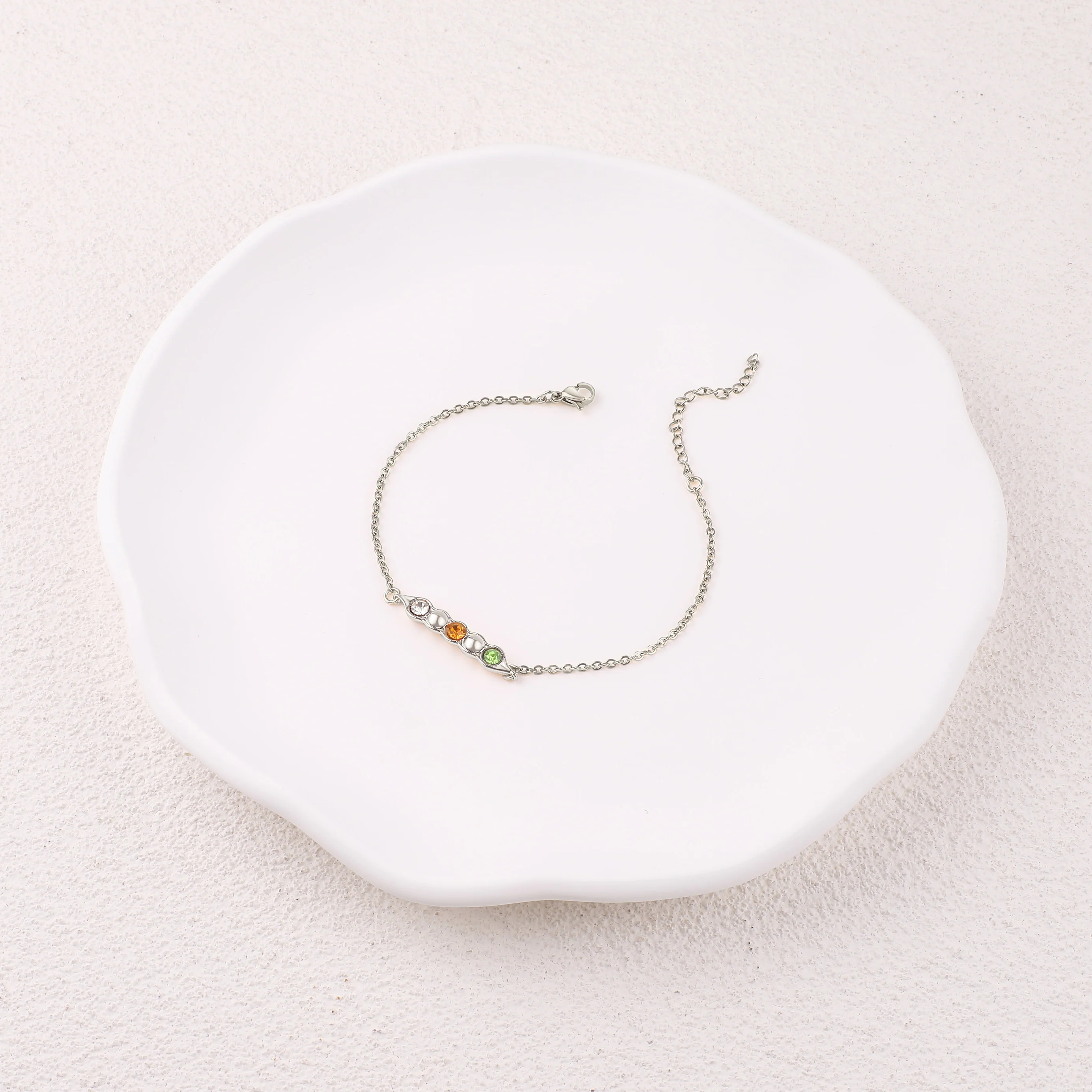Peas in a Pod Birthstone Bracelet - Image 42