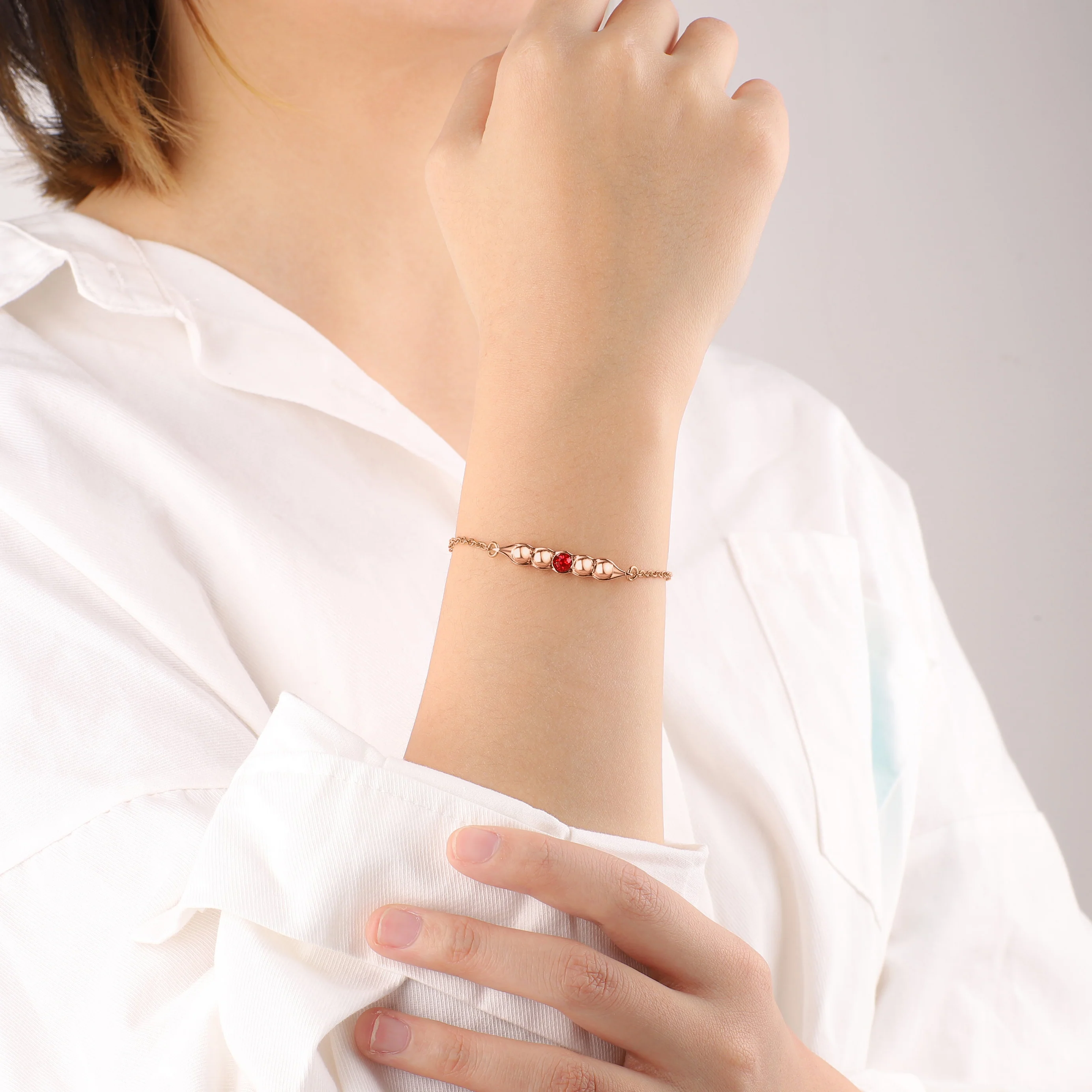 Peas in a Pod Birthstone Bracelet - Image 47