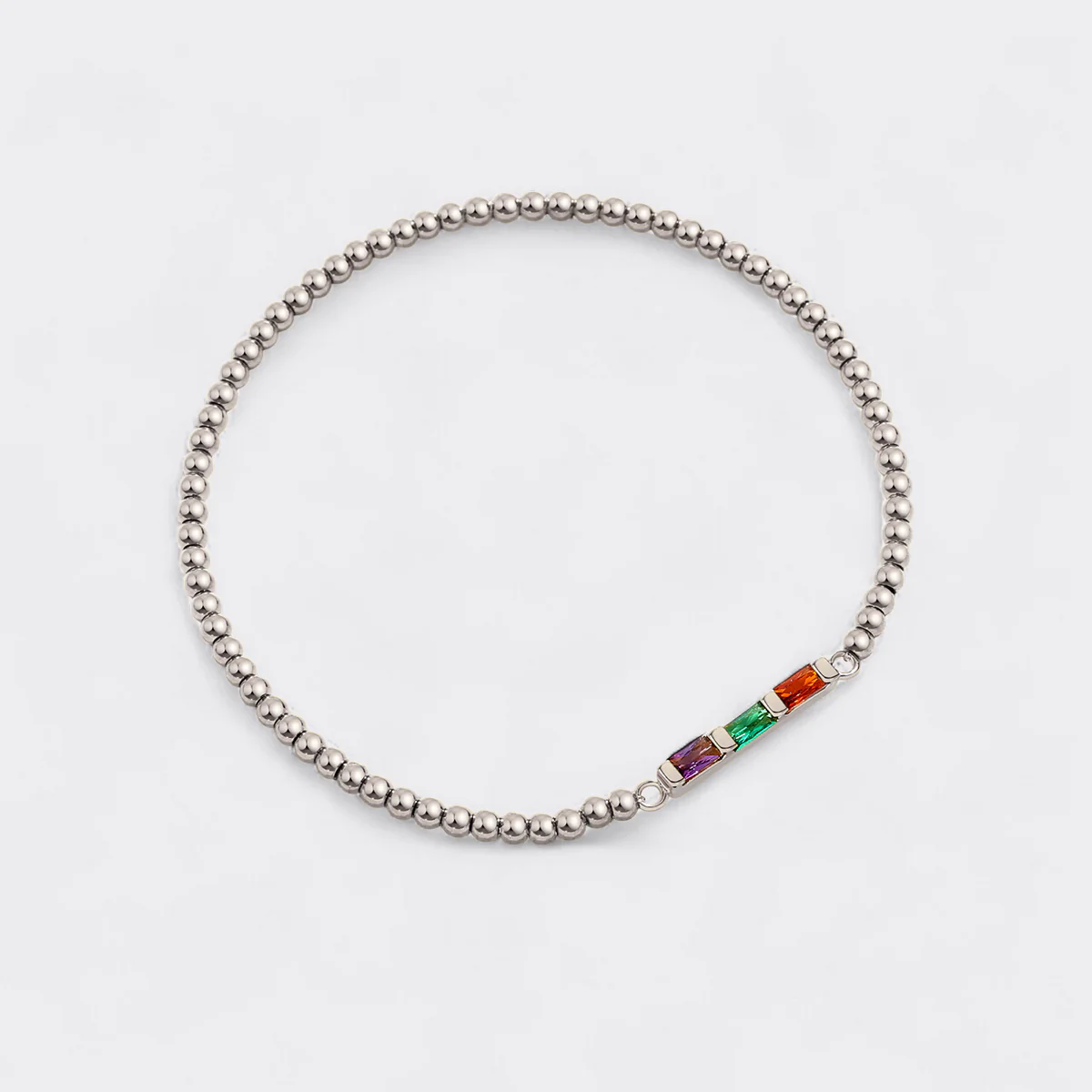 Personalized Baguette Birthstone Beaded Bracelet - Image 18
