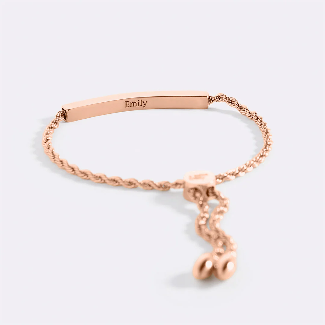 Personalized Bar Chain Bracelet - Image 14