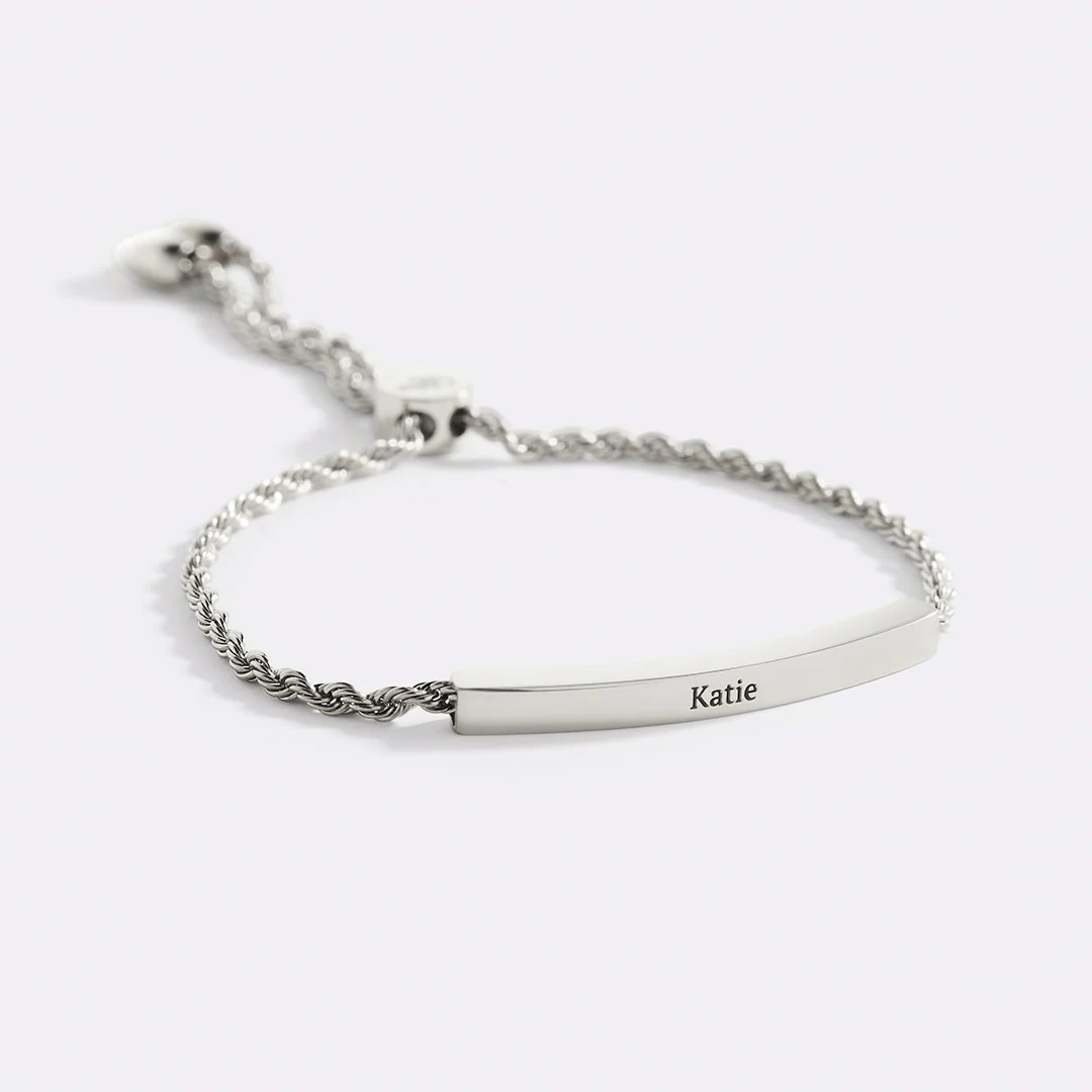Personalized Bar Chain Bracelet - Image 16