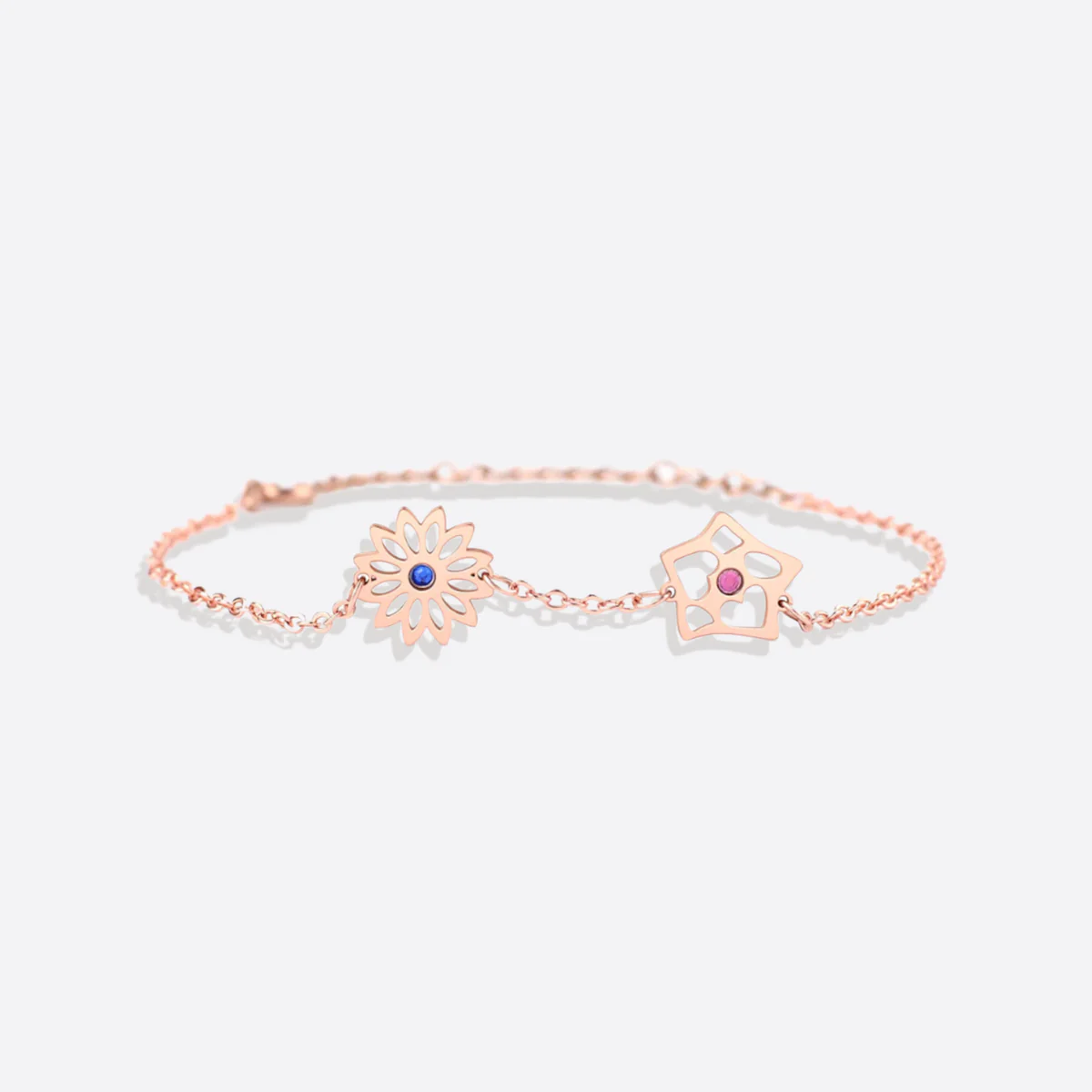 Personalized Birth Flower Charm Bracelet - Image 16