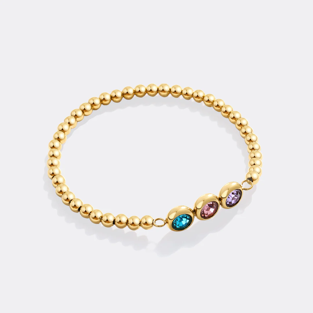Personalized Birthstone Beaded Bracelet - Image 5