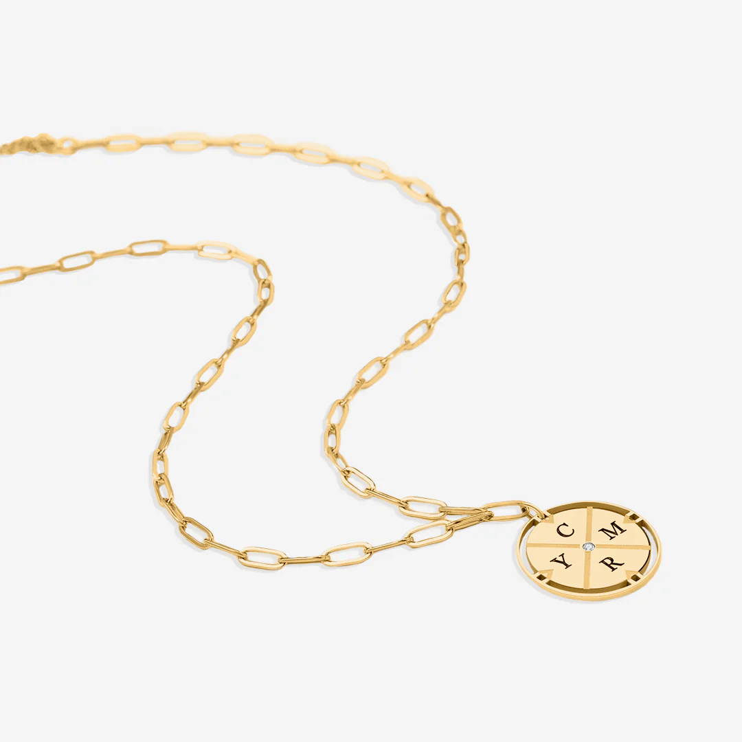 Personalized Compass Pendant Necklace - Image 6