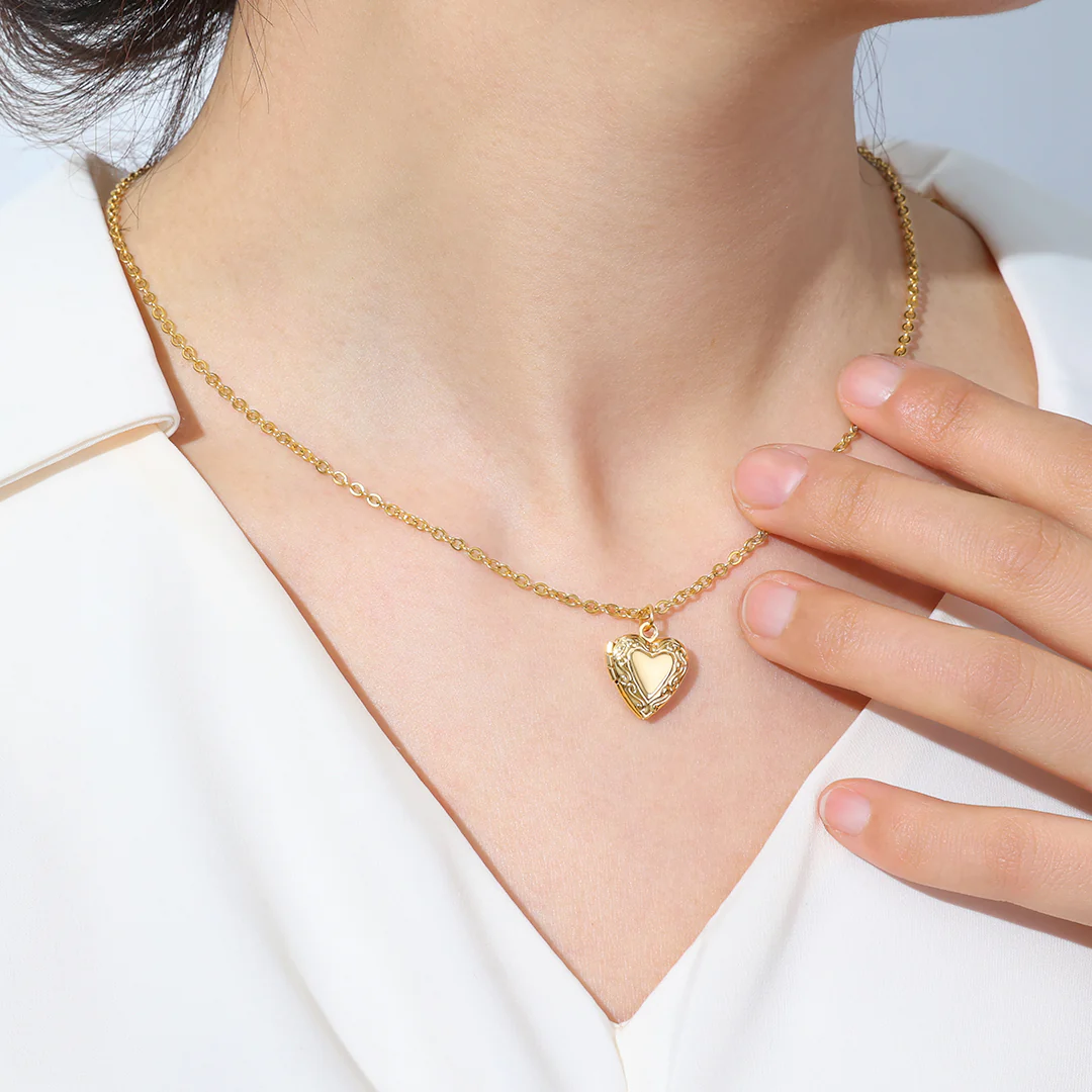 Personalized Heart Locket Necklace - Image 10
