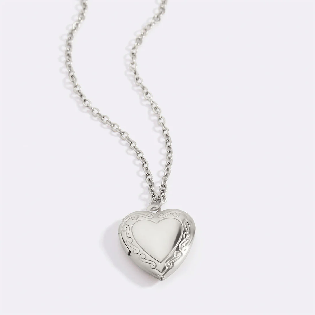 Personalized Heart Locket Necklace - Image 21