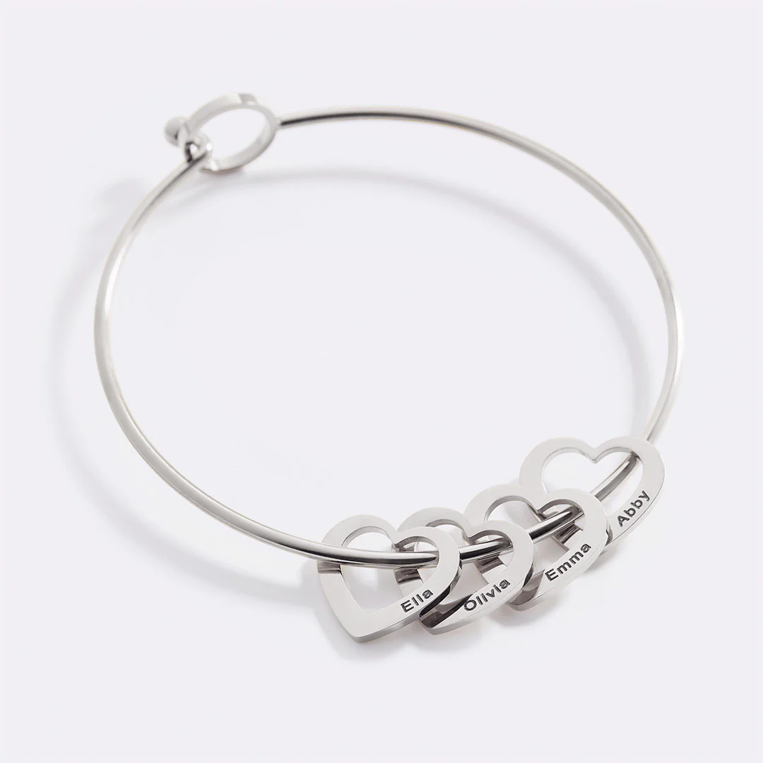 Personalized Hearts Love Bracelet - Image 7