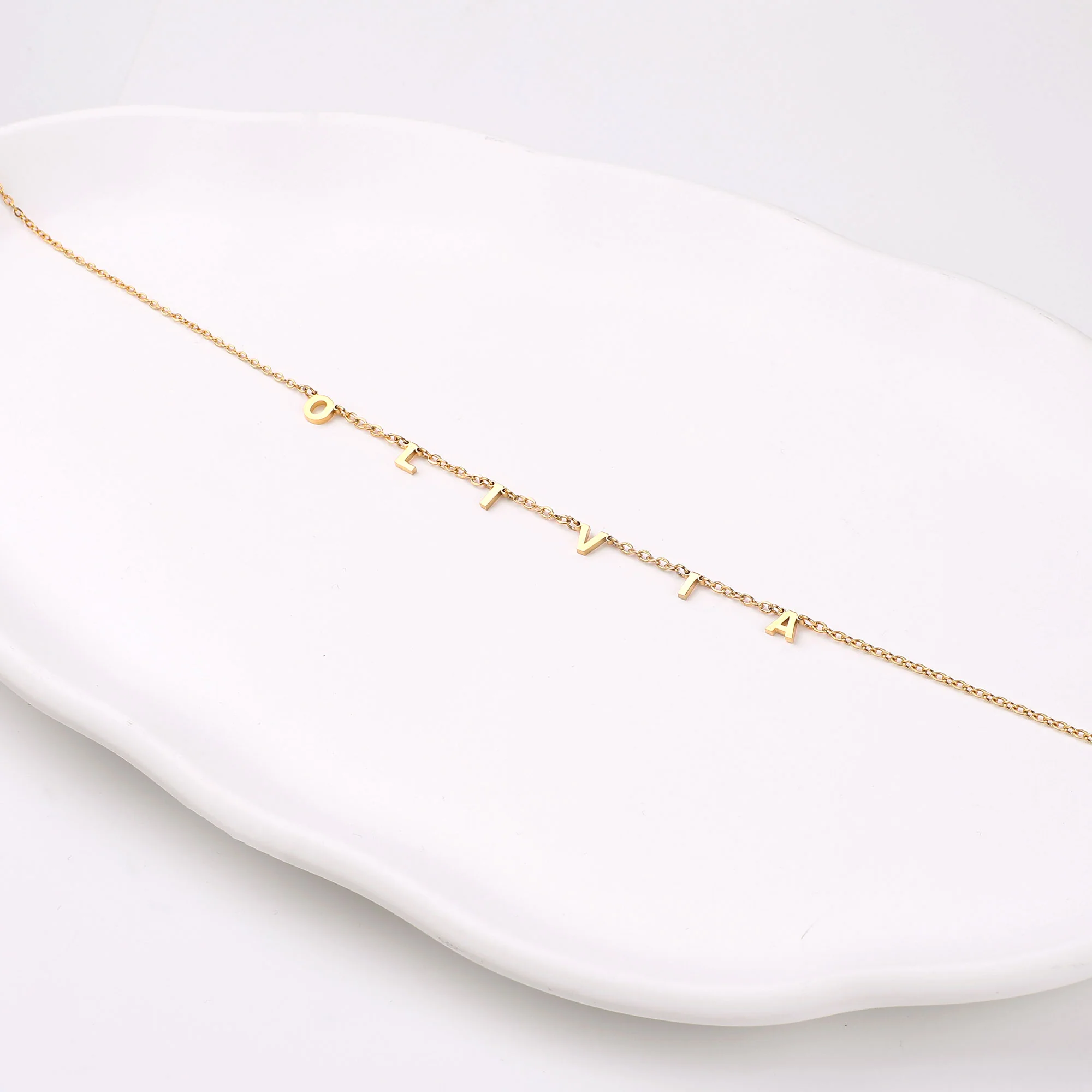 Personalized Minimalist Letter Necklace - Image 4