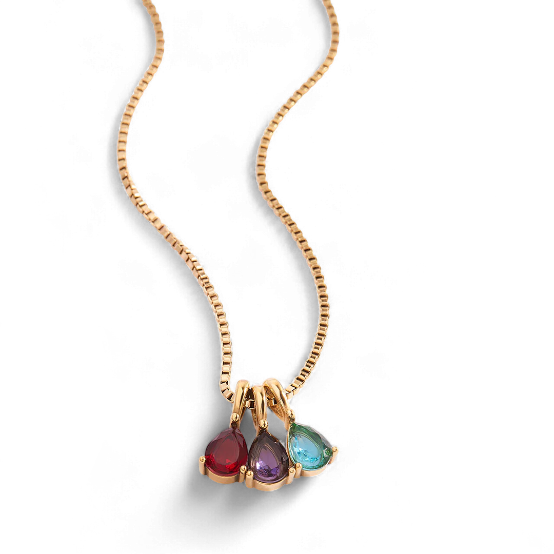 Personalized Multi-Birthstone Necklace