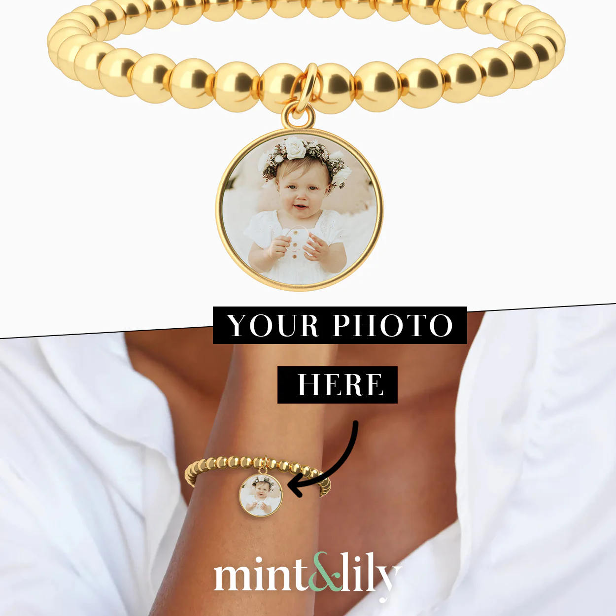 Personalized Photo Diana Charm Bracelet - Image 6