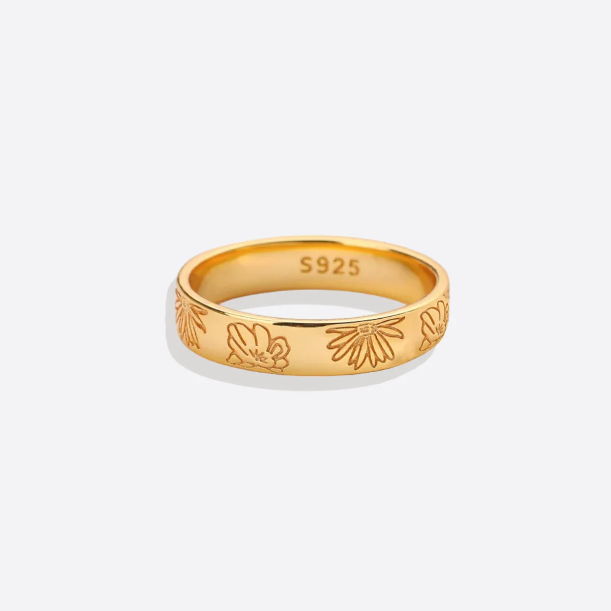 Personalized Stamped Flower Ring - Image 22