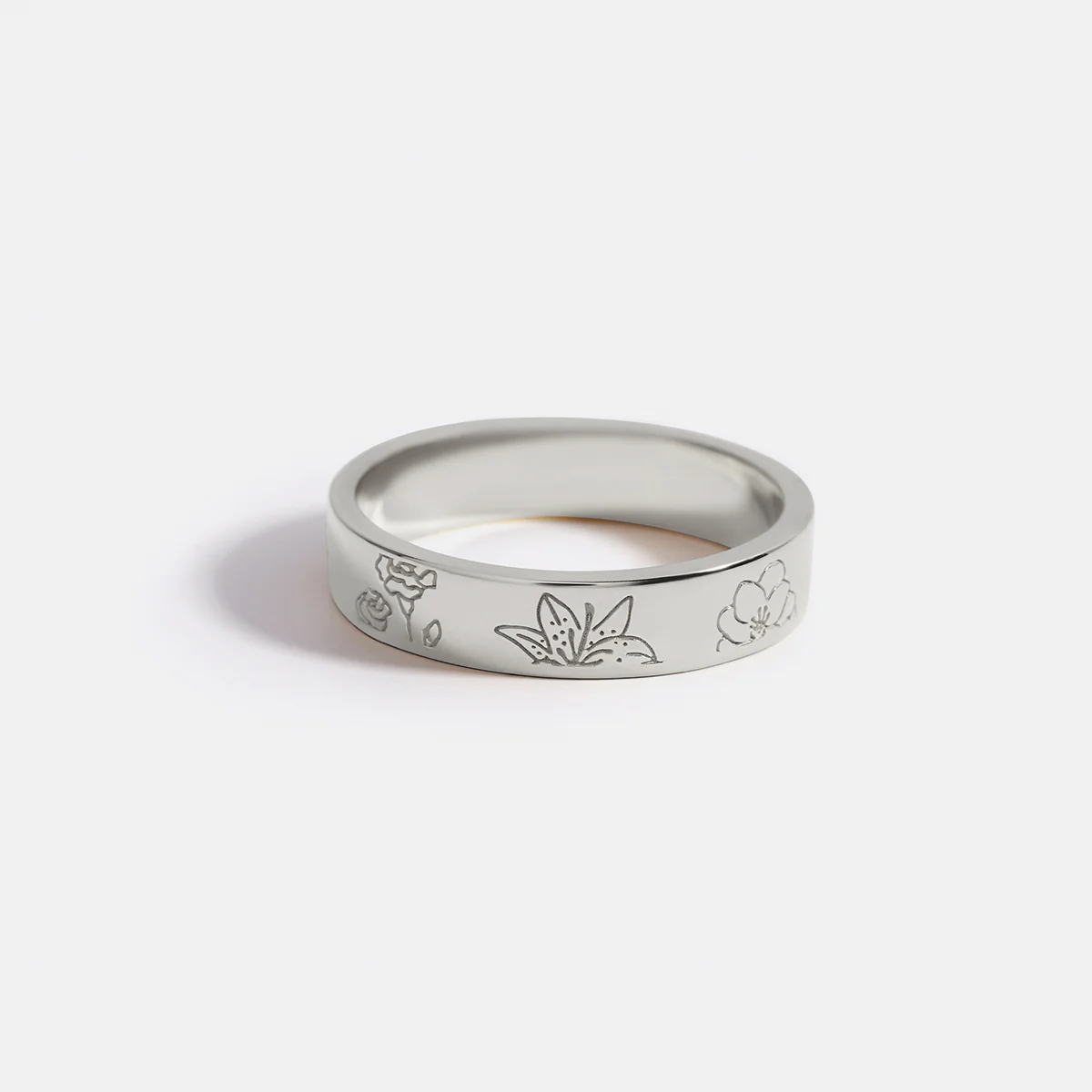 Personalized Stamped Flower Ring - Image 28