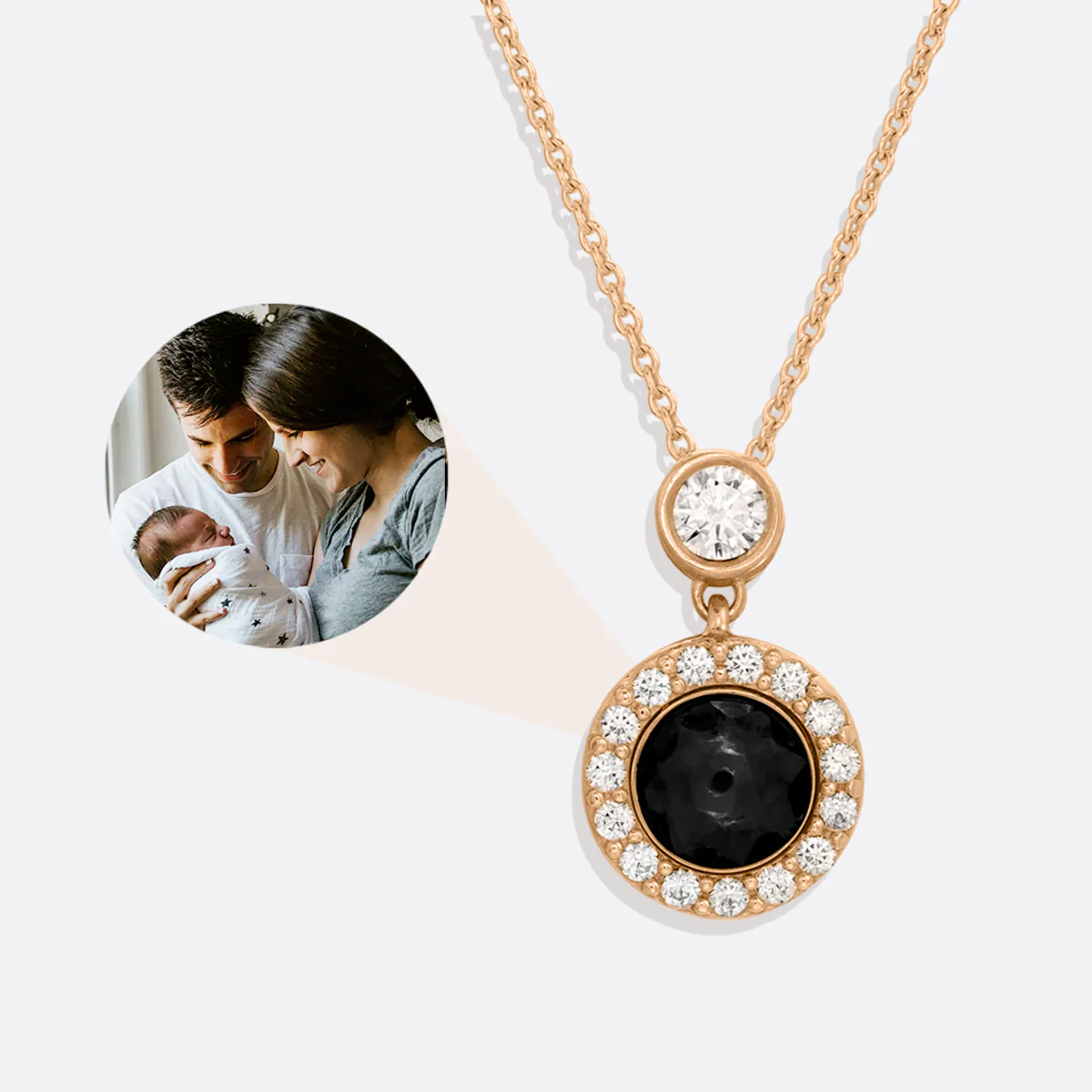 Petite Halo Photo Necklace - Image 15