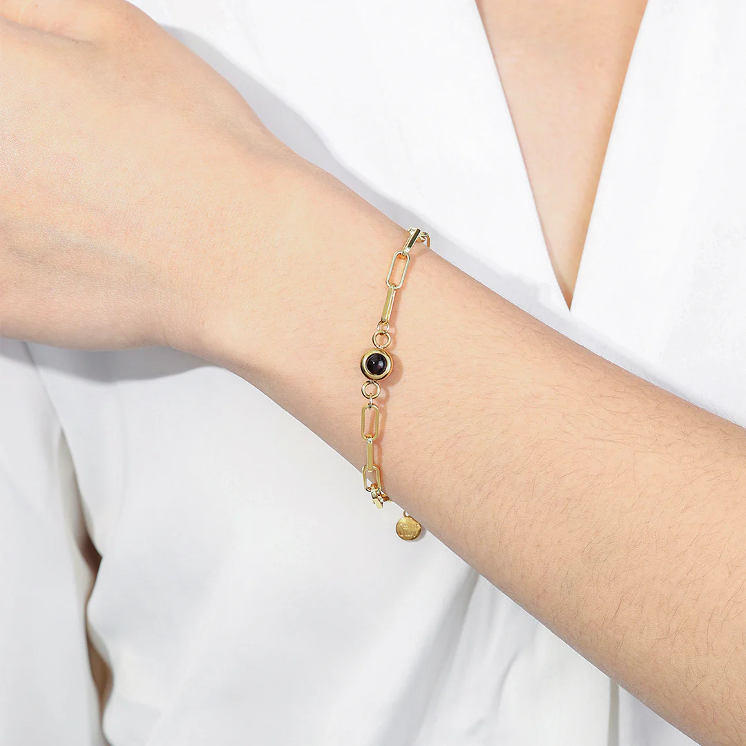 Photo Bracelet with Paperclip Chain - Image 4