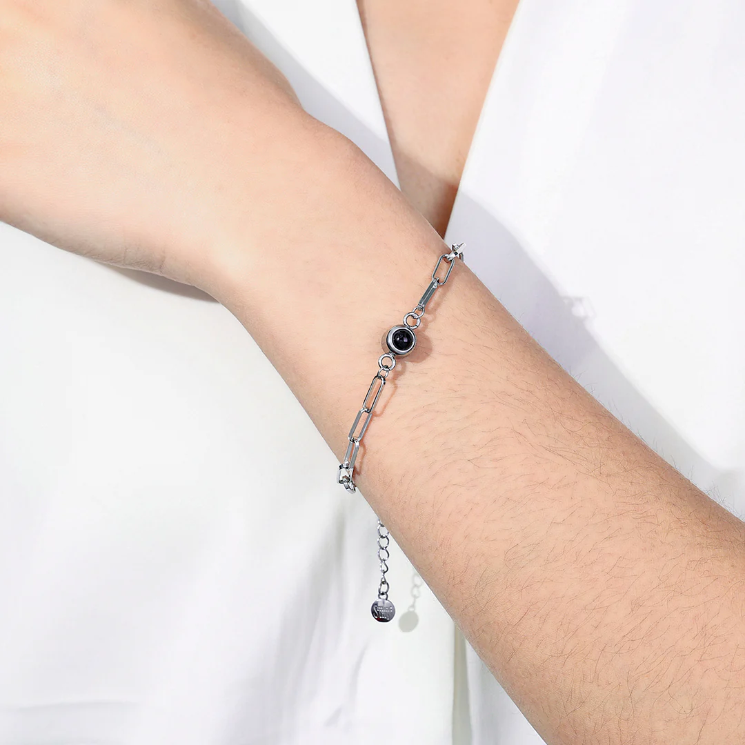 Photo Bracelet with Paperclip Chain - Image 8