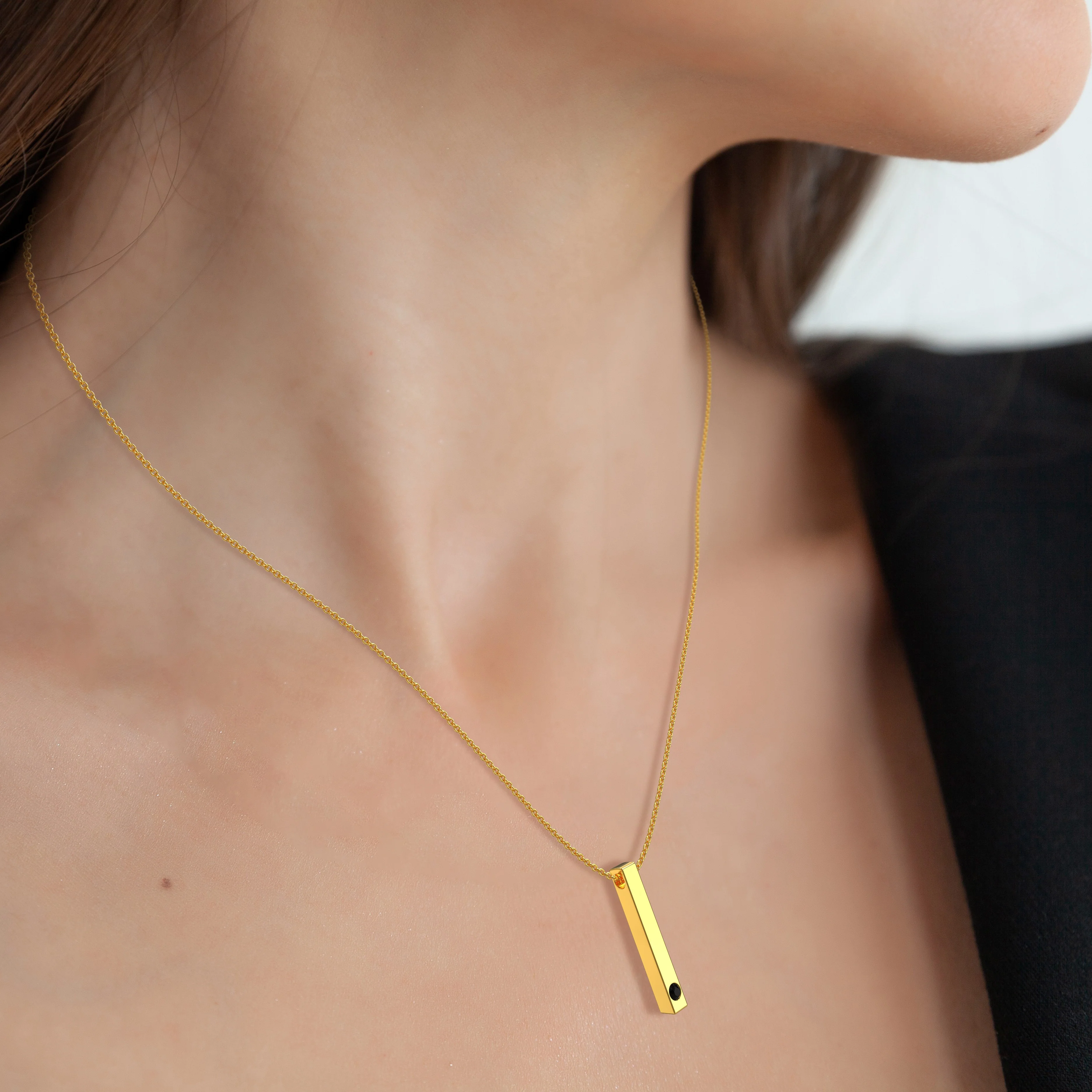 Pillar Bar Photo Necklace - Image 3