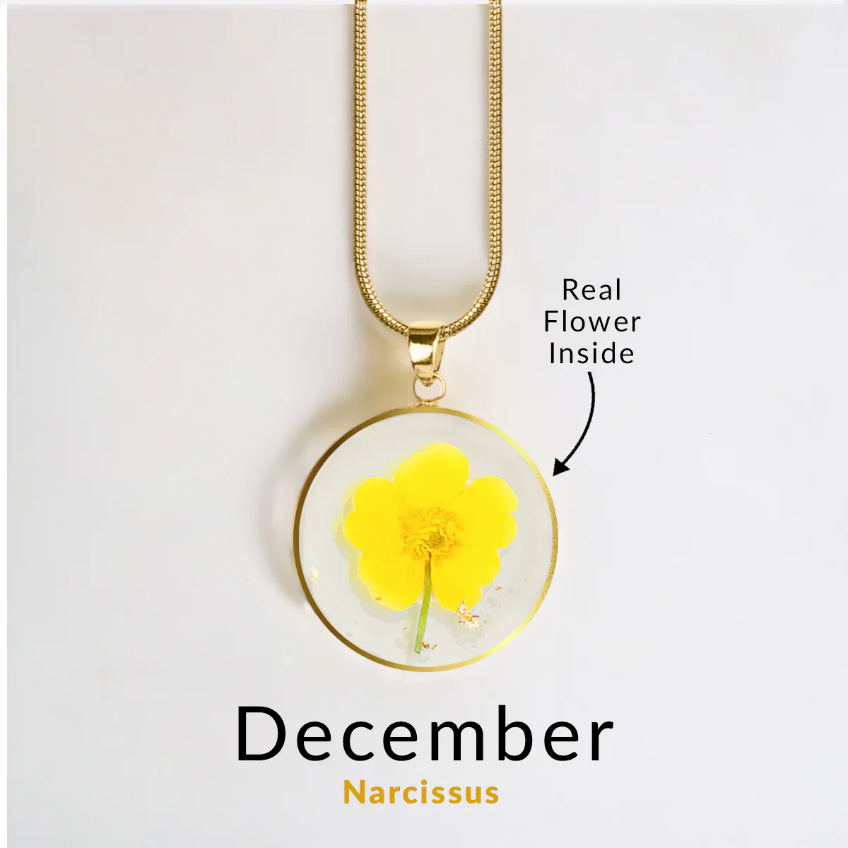 Pressed Birth Flower Necklace - Image 100
