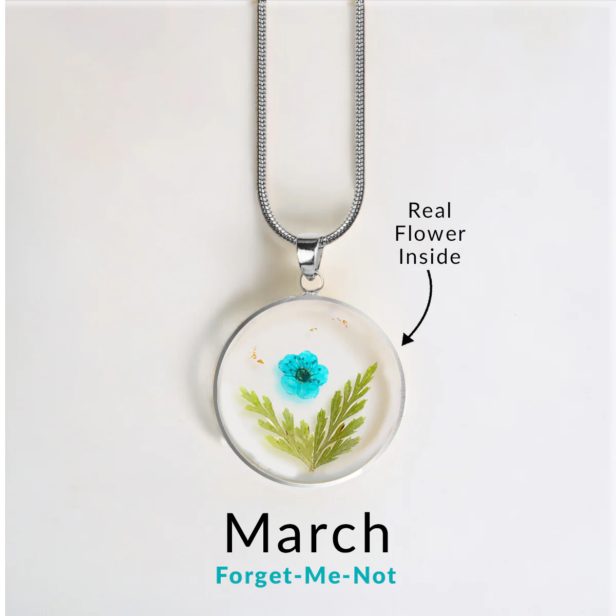 Pressed Birth Flower Necklace - Image 103