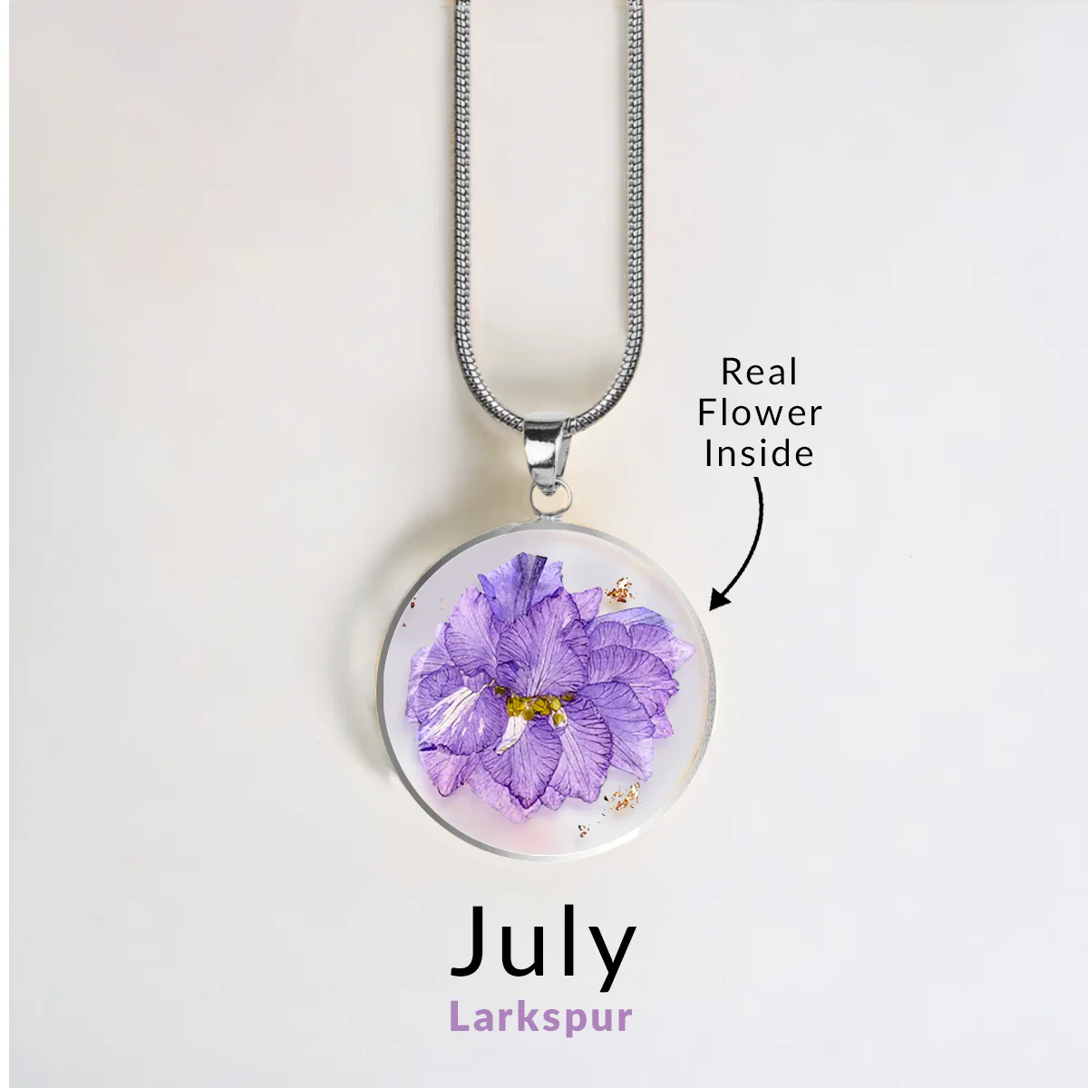 Pressed Birth Flower Necklace - Image 107