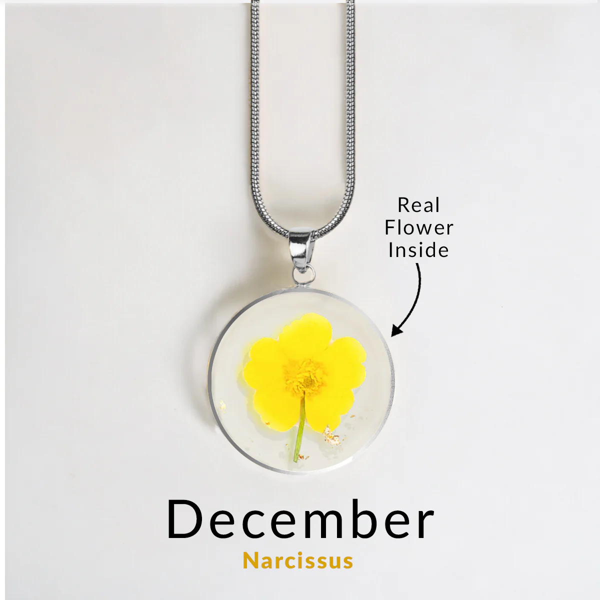 Pressed Birth Flower Necklace - Image 111