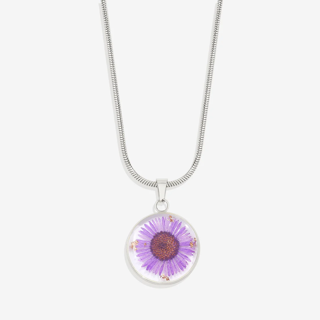 Pressed Birth Flower Necklace - Image 115